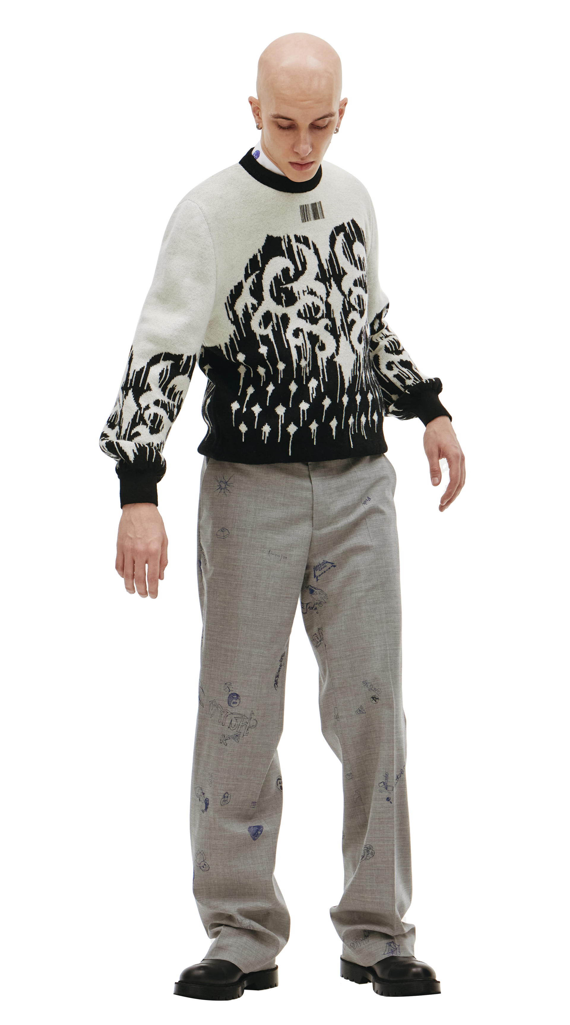 VTMNTS Шерстяной свитер с принтом