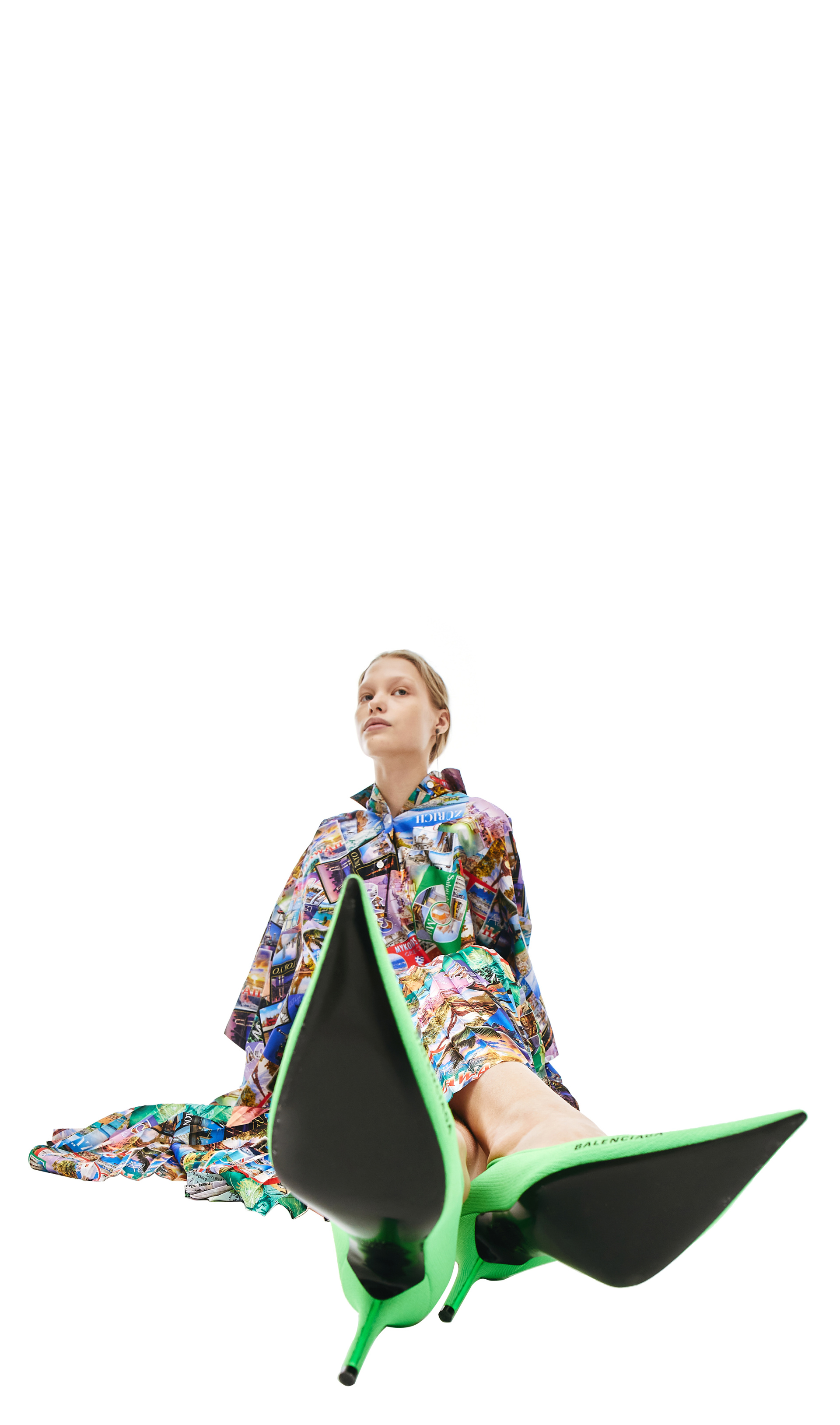 Balenciaga Плиссированная юбка с принтом Vareuse