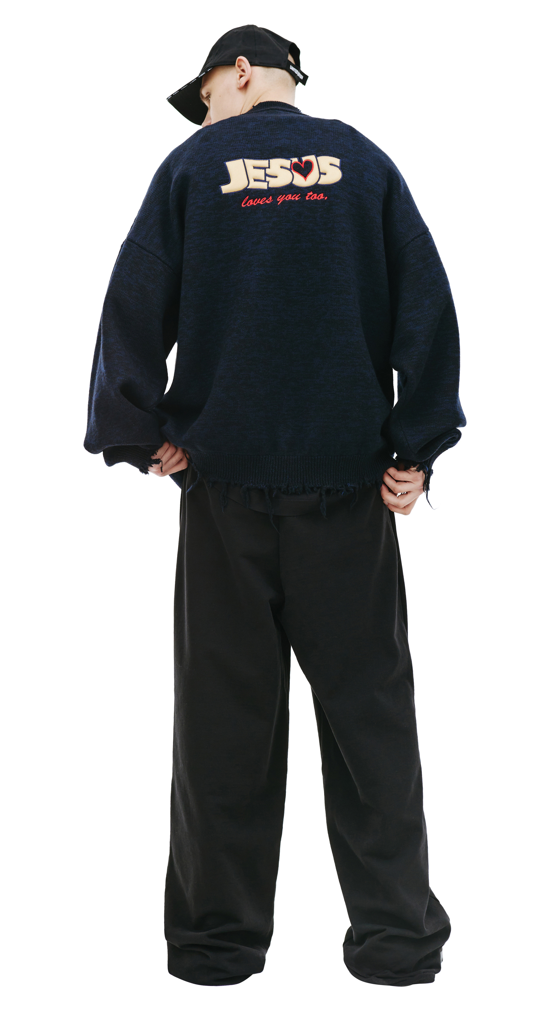 VETEMENTS Шерстяной свитер  \'Jesus Loves Me\'