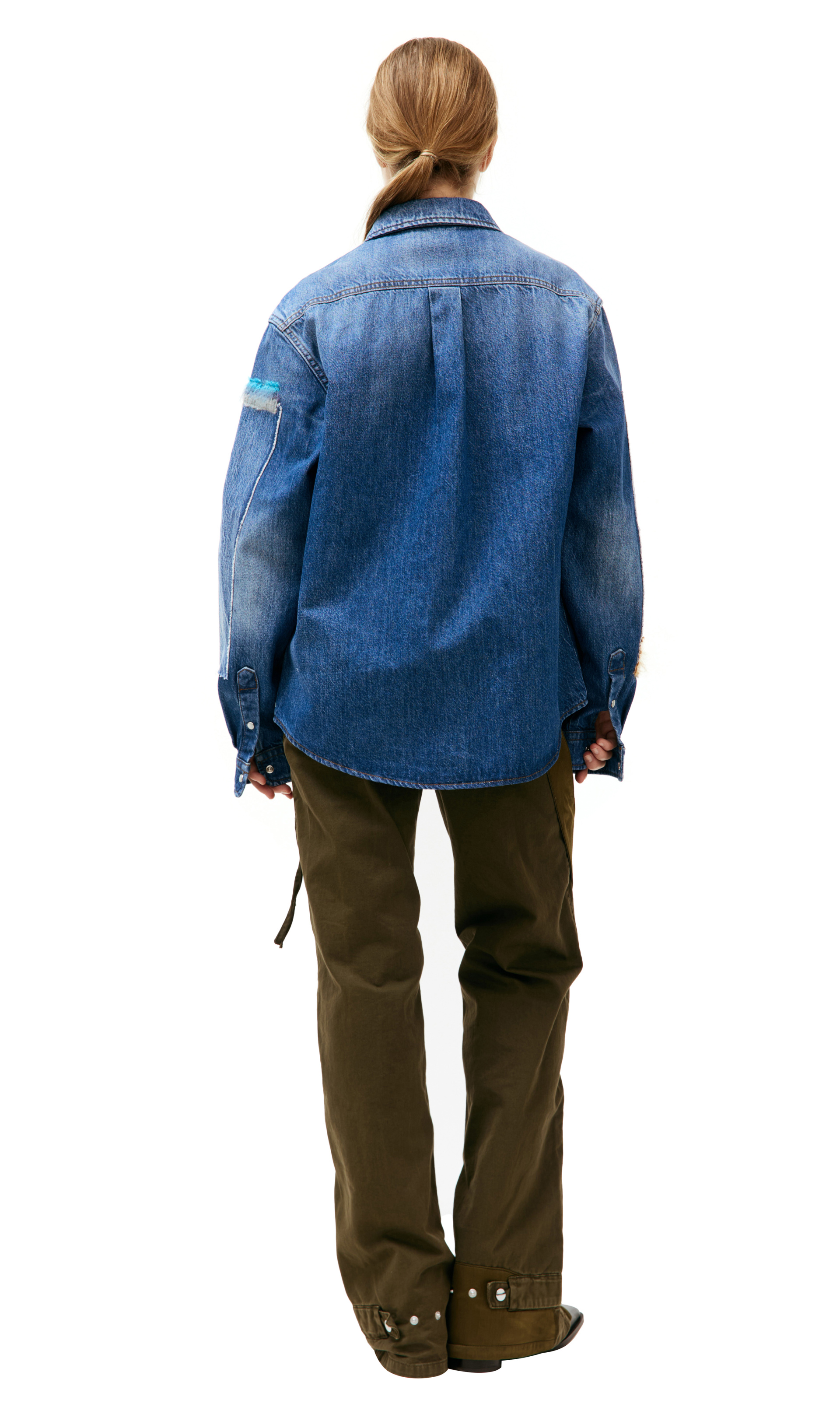 Marni Джинсовая рубашка пэчворк