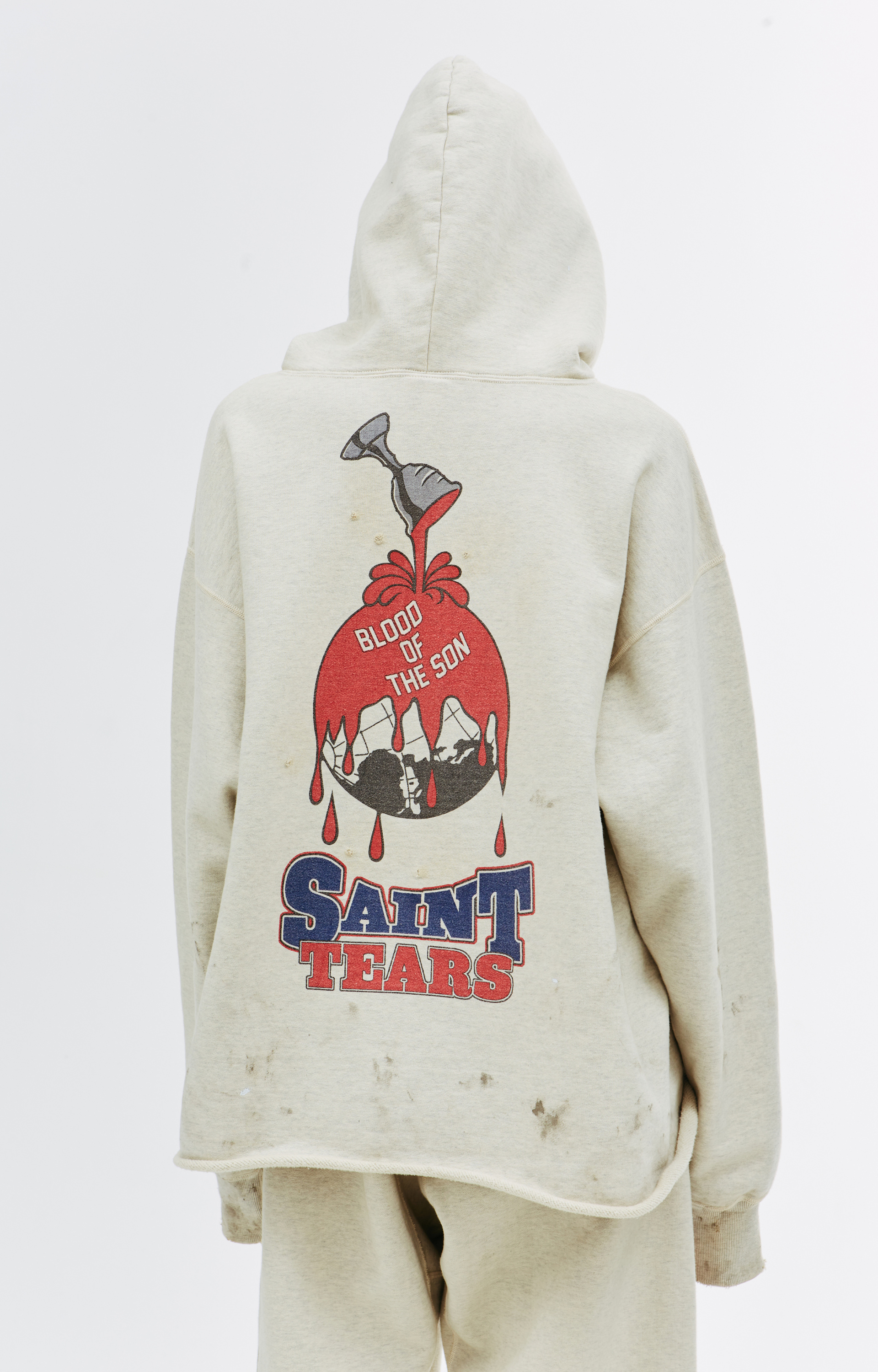 Saint Michael Выстиранный худи Saint Michael x Denim Tears