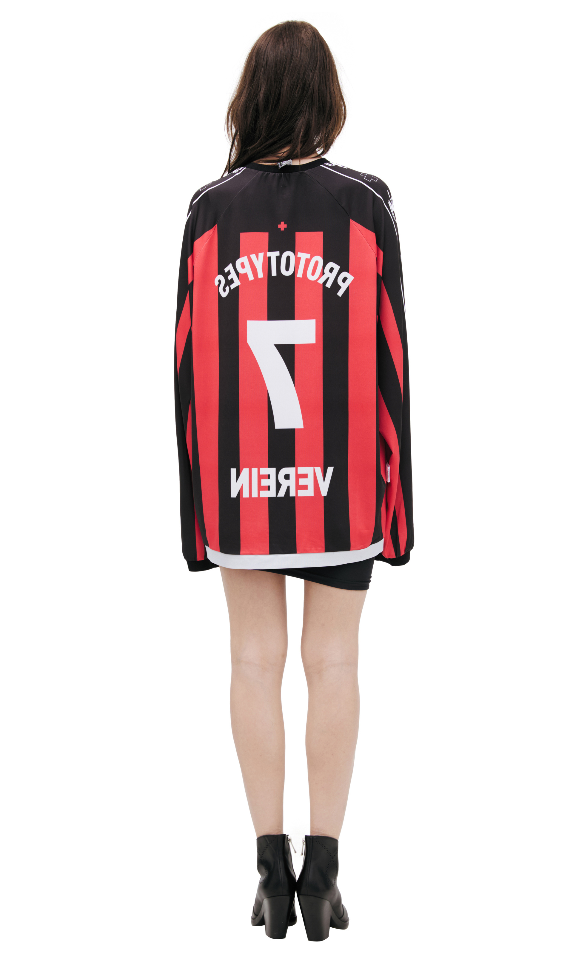 PROTOTYPES Полосатый лонгслив с принтом