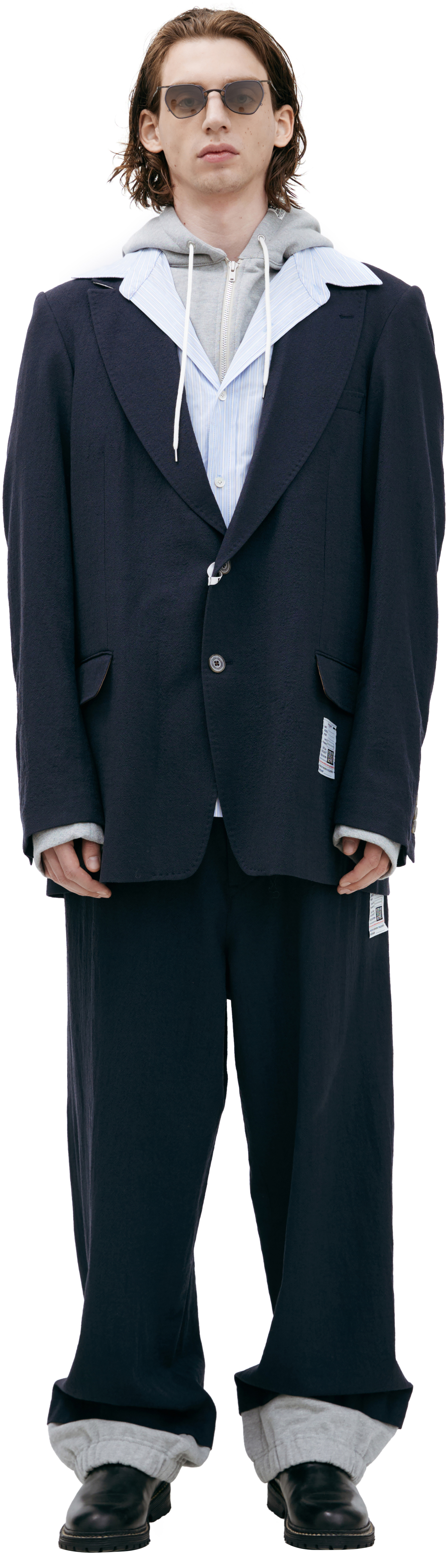 Maison Mihara Yasuhiro Пиджак с вшитой рубашкой