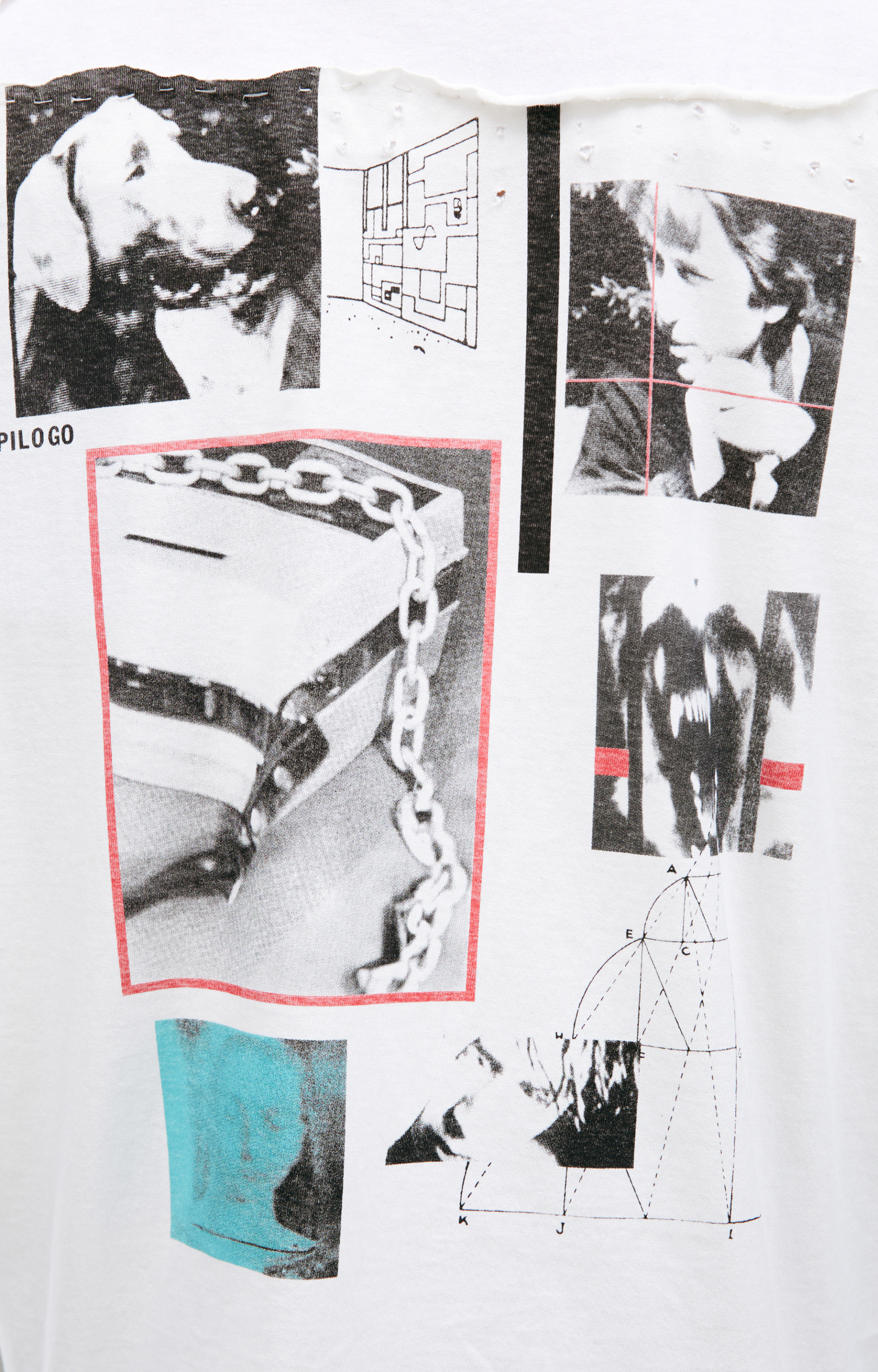 Enfants Riches Déprimés Белый лонгслив с принтом