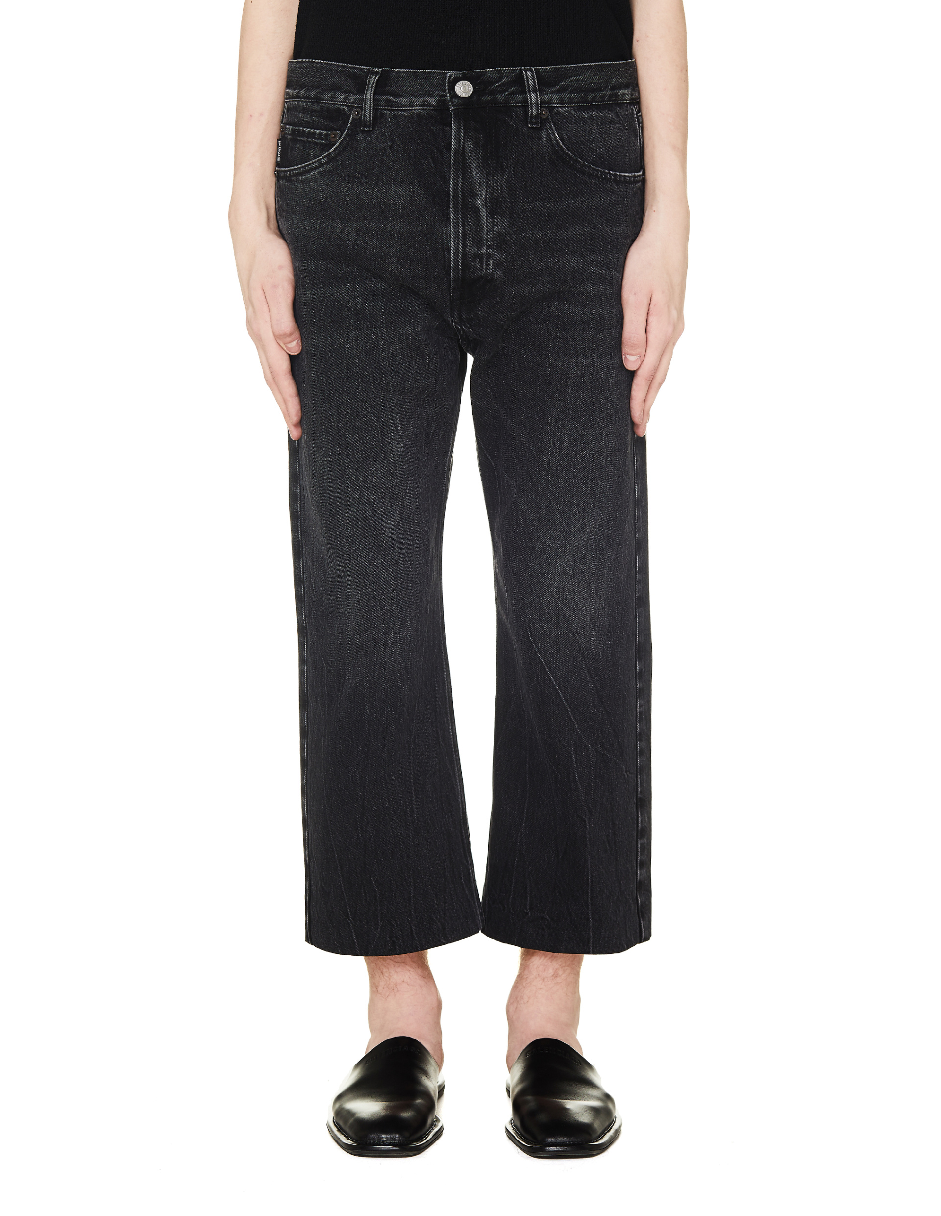 Balenciaga Укороченные джинсы с потертостями