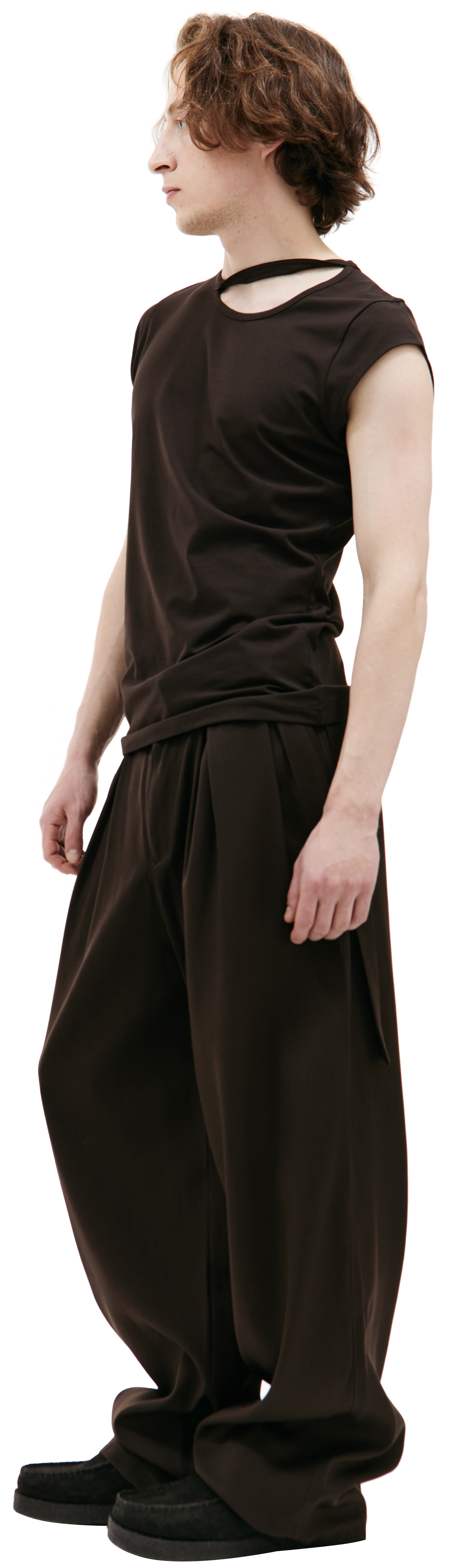 LOUIS GABRIEL NOUCHI Футболка с асимметричным вырезом