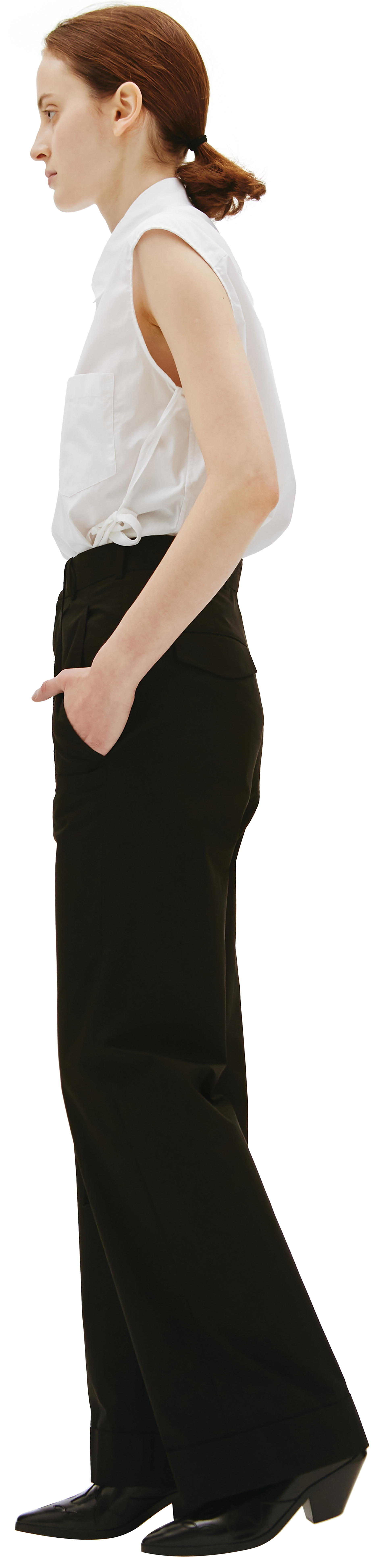 Ann Demeulemeester Прямые брюки с лентой