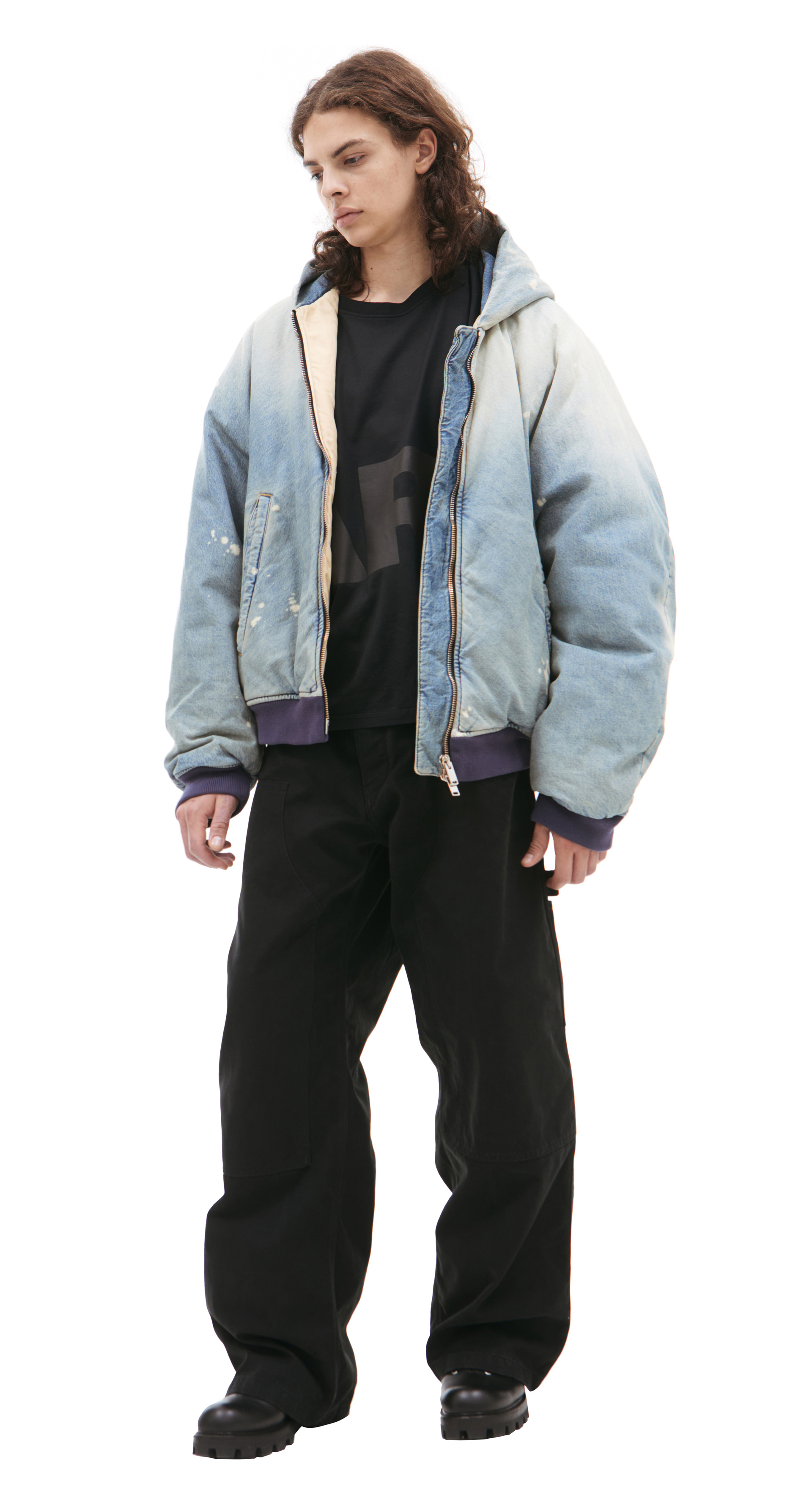 B1ARCHIVE Джинсовая куртка с капюшоном