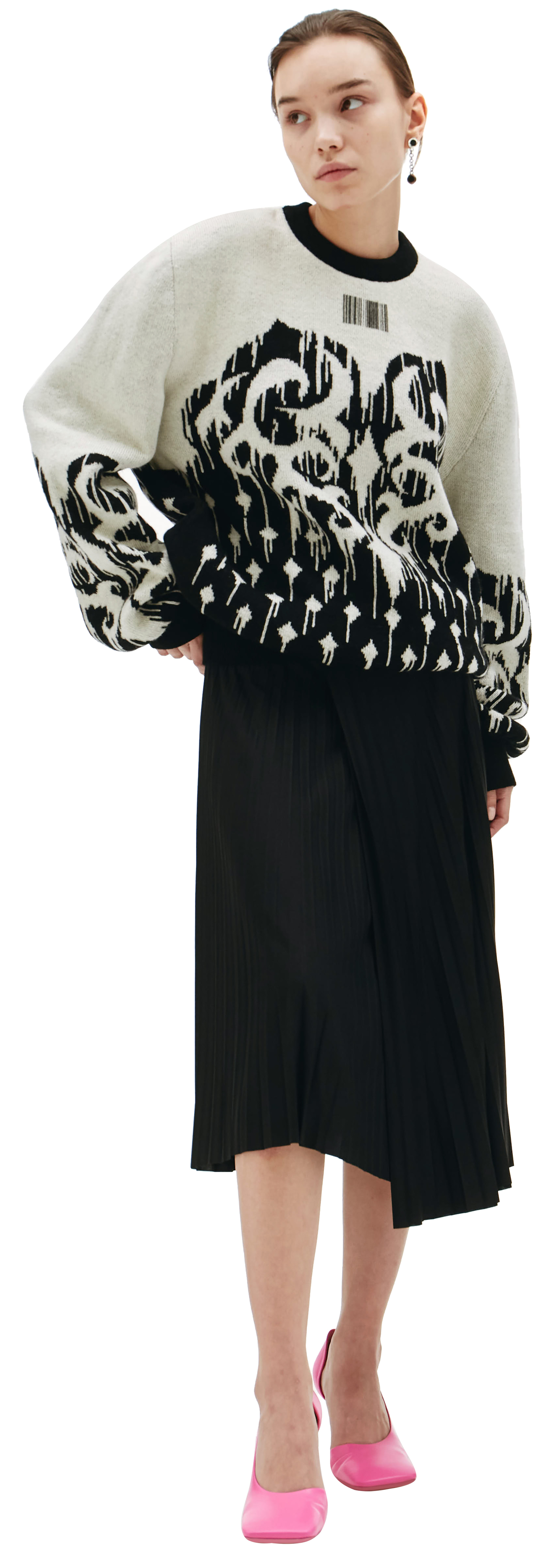 VTMNTS Шерстяной свитер с принтом