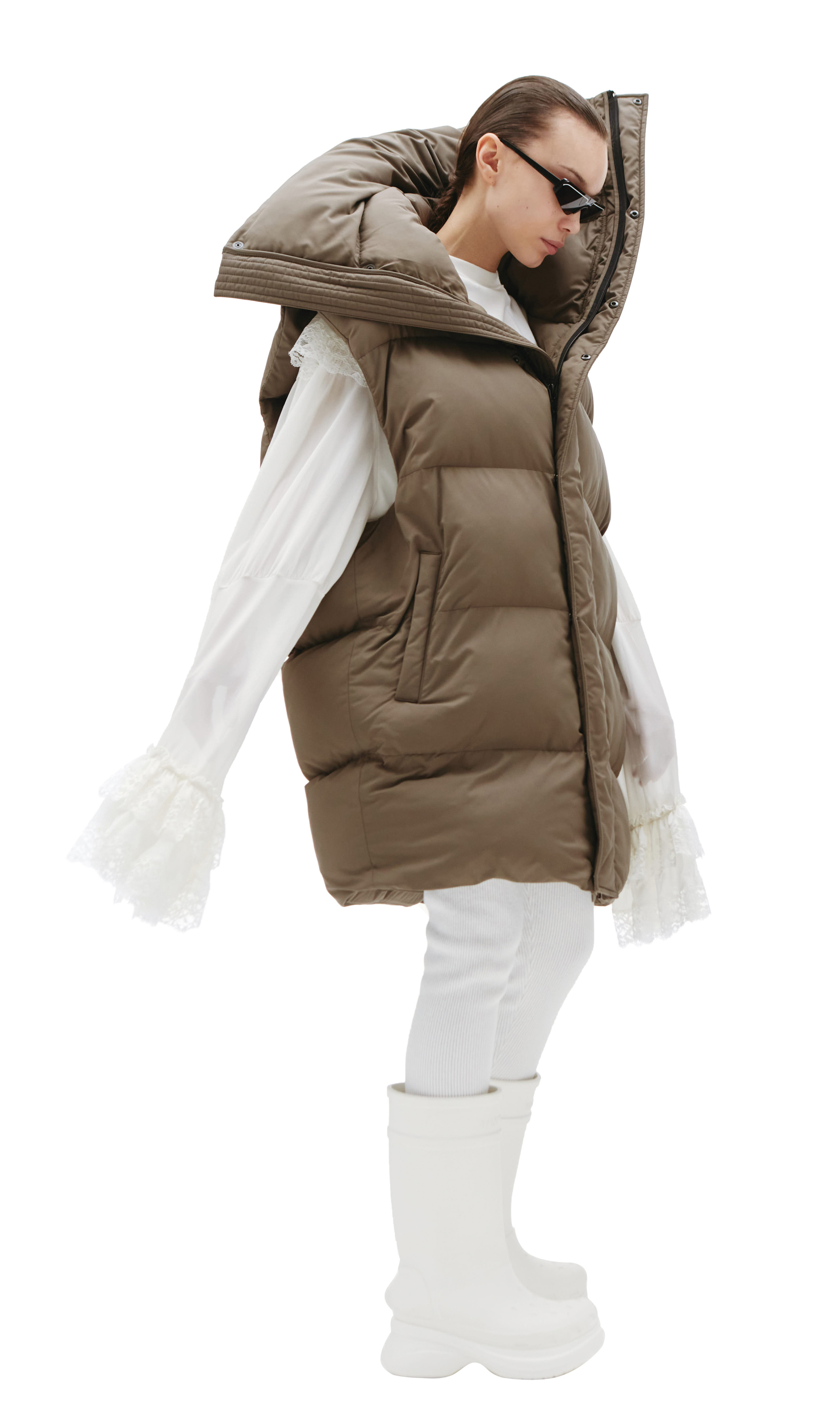 Balenciaga Оверсайз жилет с высоким воротником