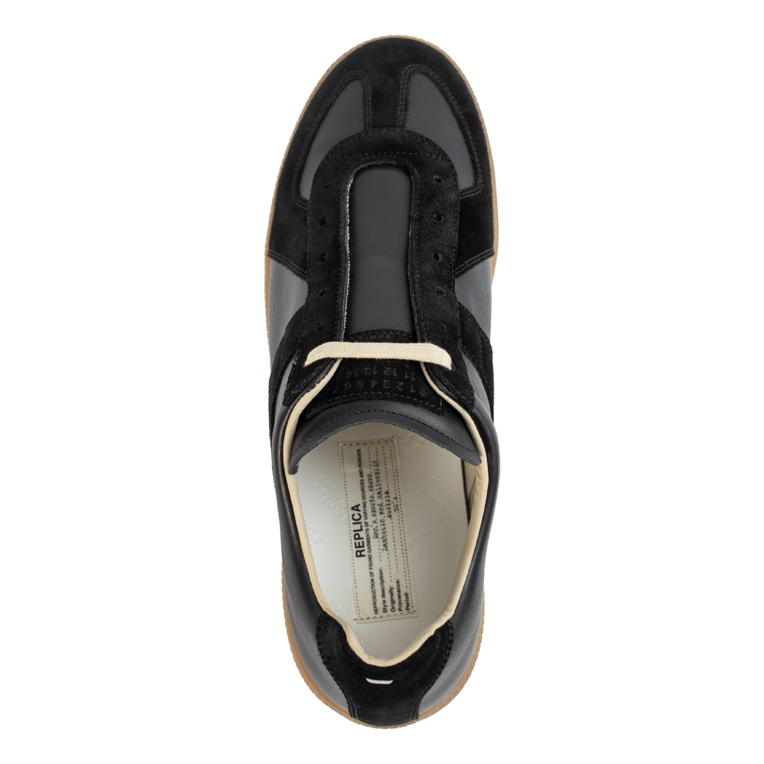 Maison Margiela Черные кеды из кожи