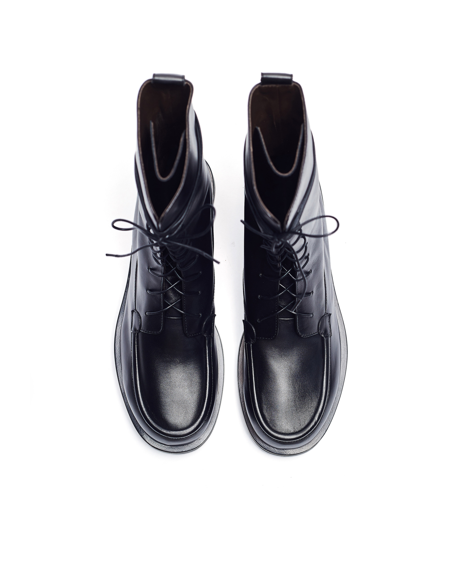 The Row Черные кожаные ботинки Patty