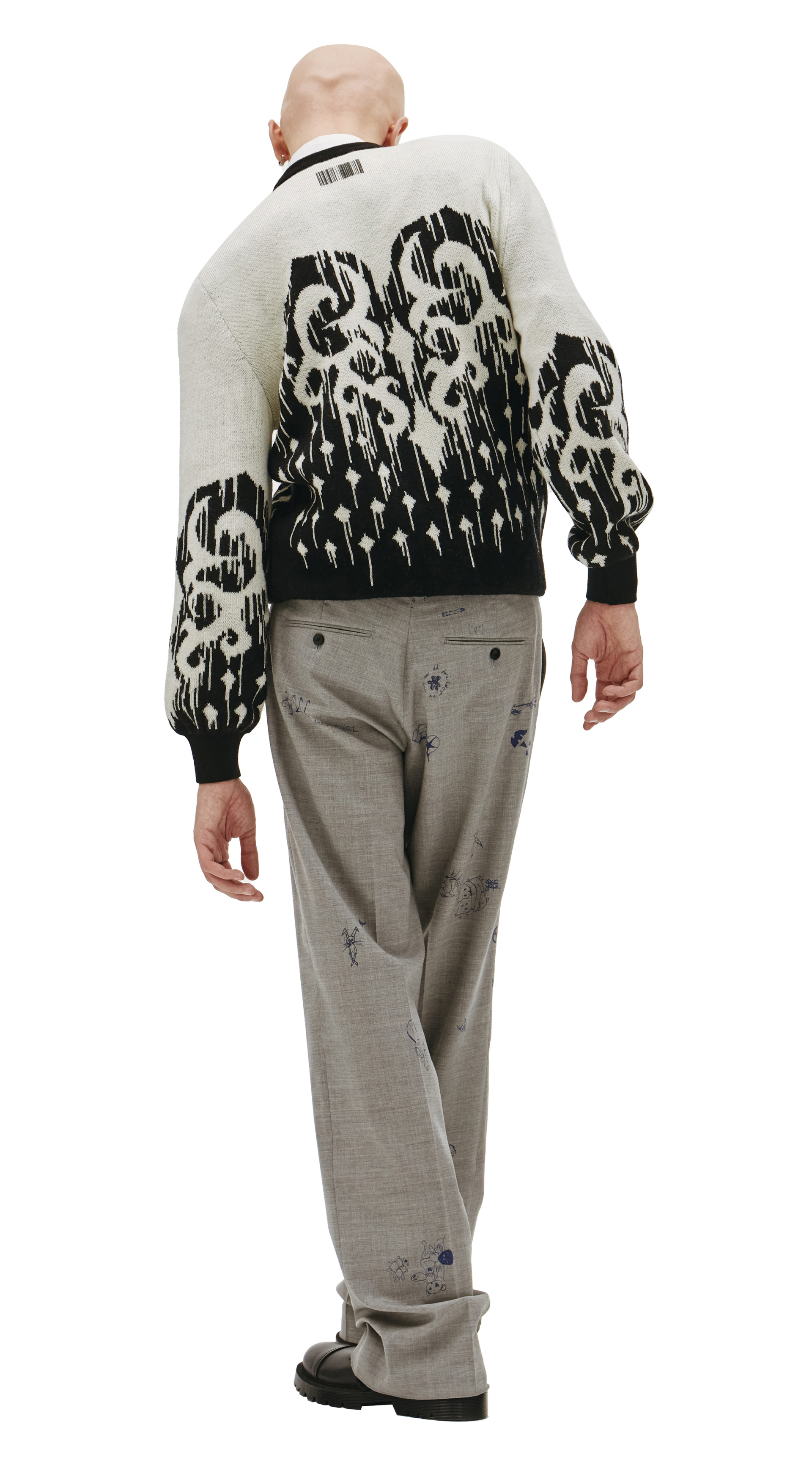 VTMNTS Шерстяной свитер с принтом