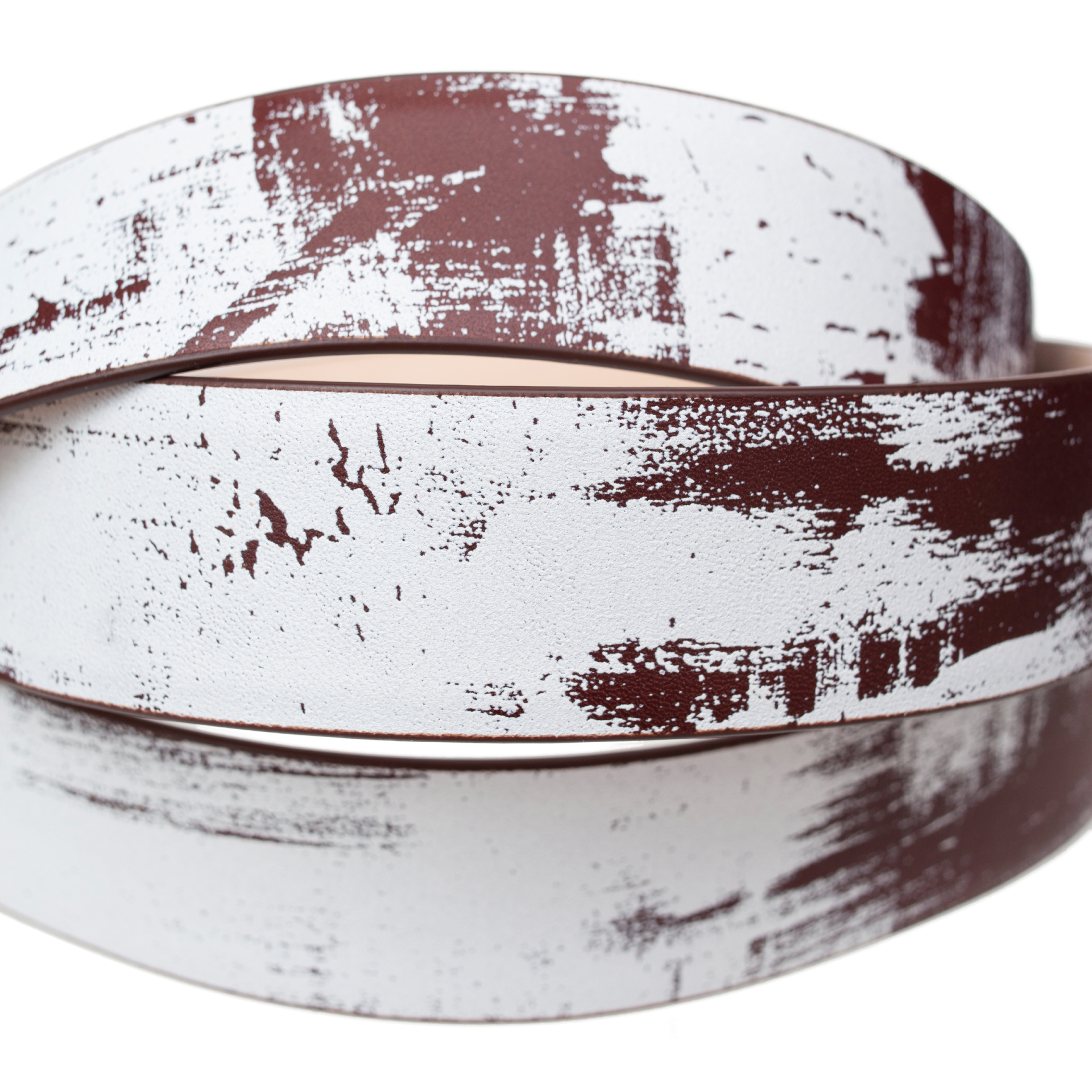 Maison Margiela Кожаный ремень Bianchetto в  краске