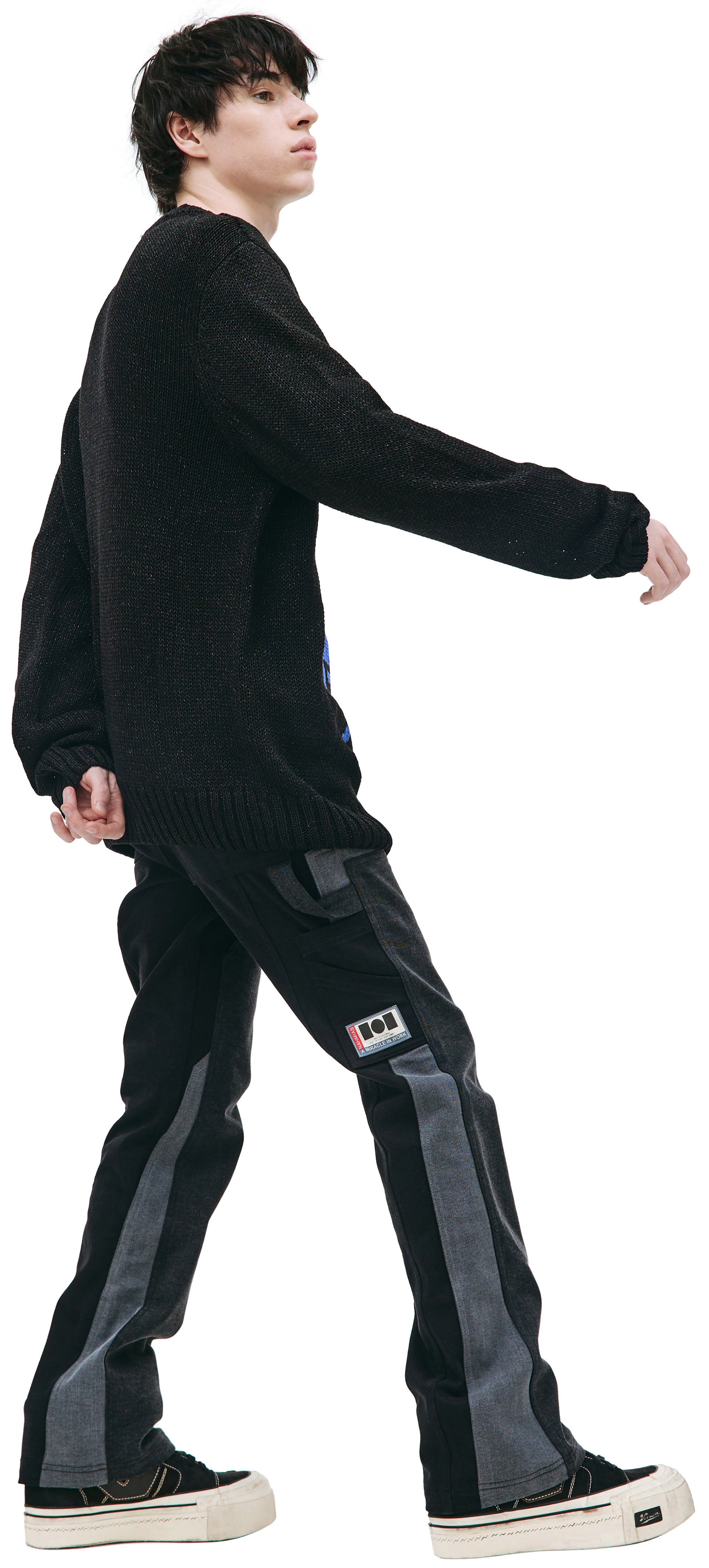 Midnight Studios Вязаный свитер с принтом