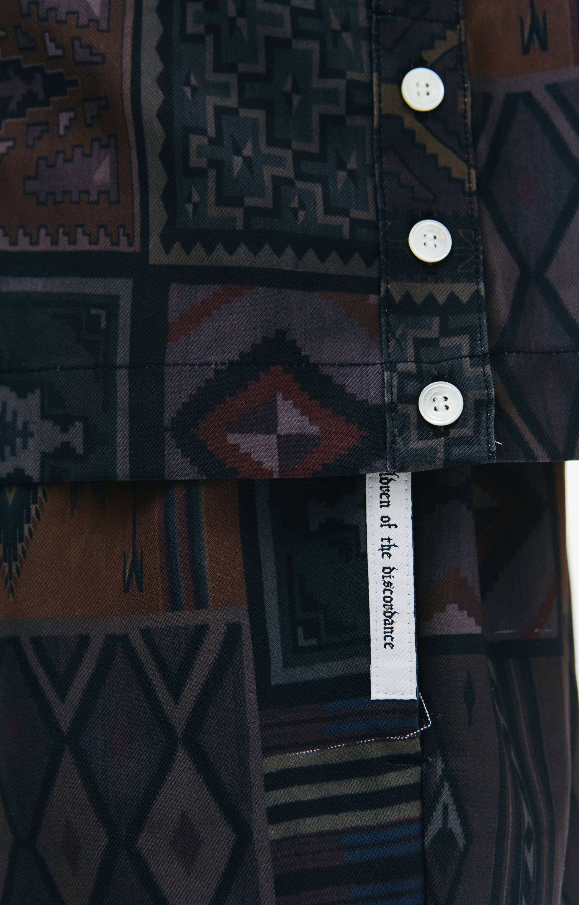 Children of the discordance Рубашка с этническим монопринтом