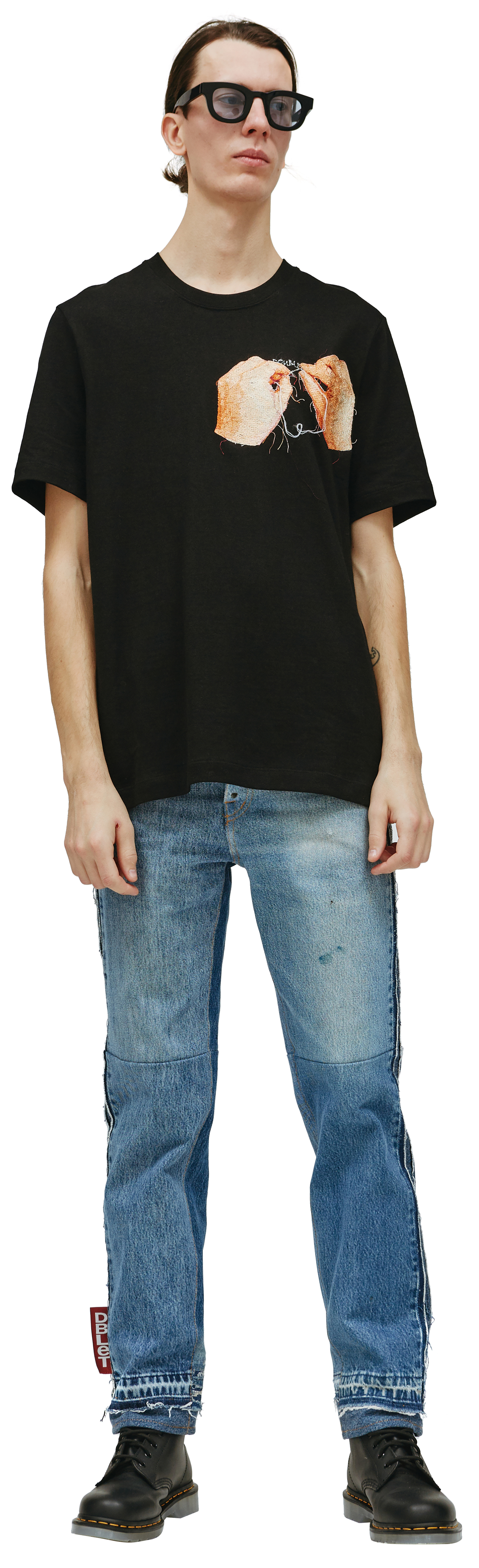 Doublet Хлопковая футболка с вышивкой