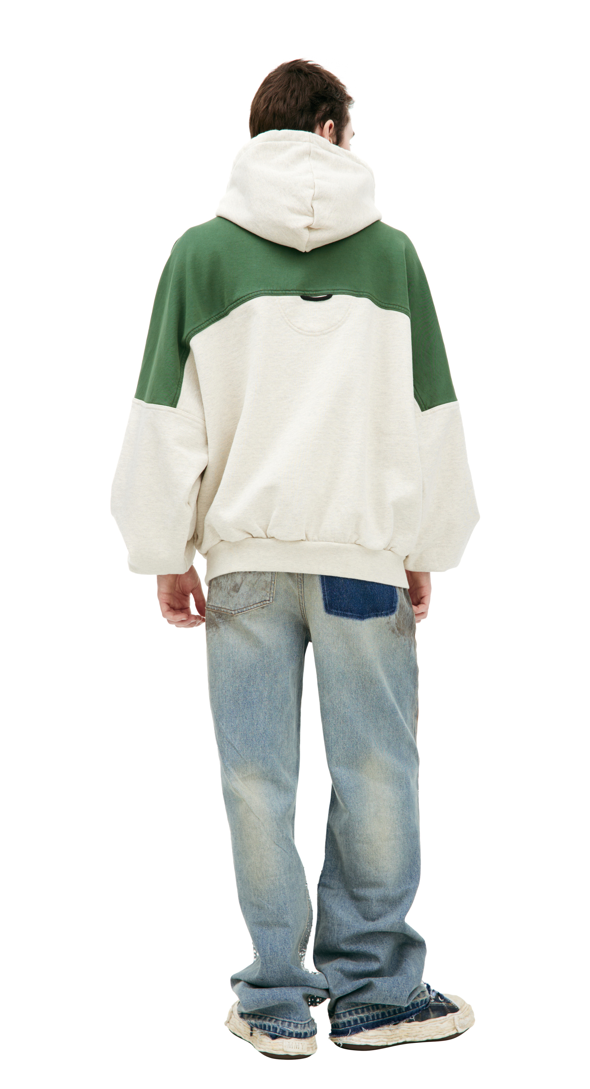 Satoshi Nakamoto Пэтчворк худи с вышивкой