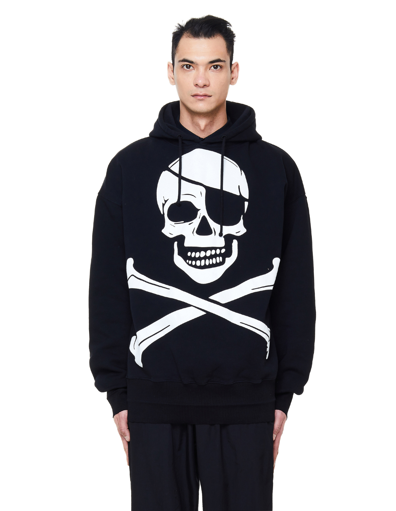 VETEMENTS Худи с черепом и шипами на капюшоне Pirate