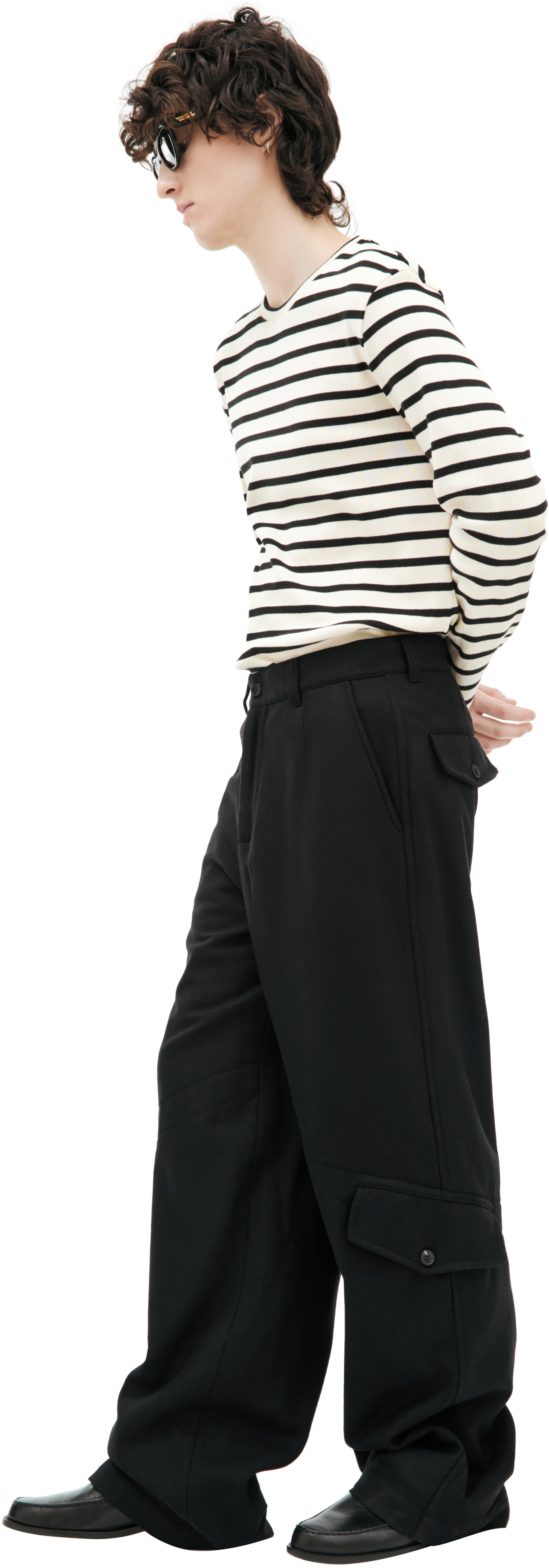 Dries Van Noten Шерстяные брюки карго