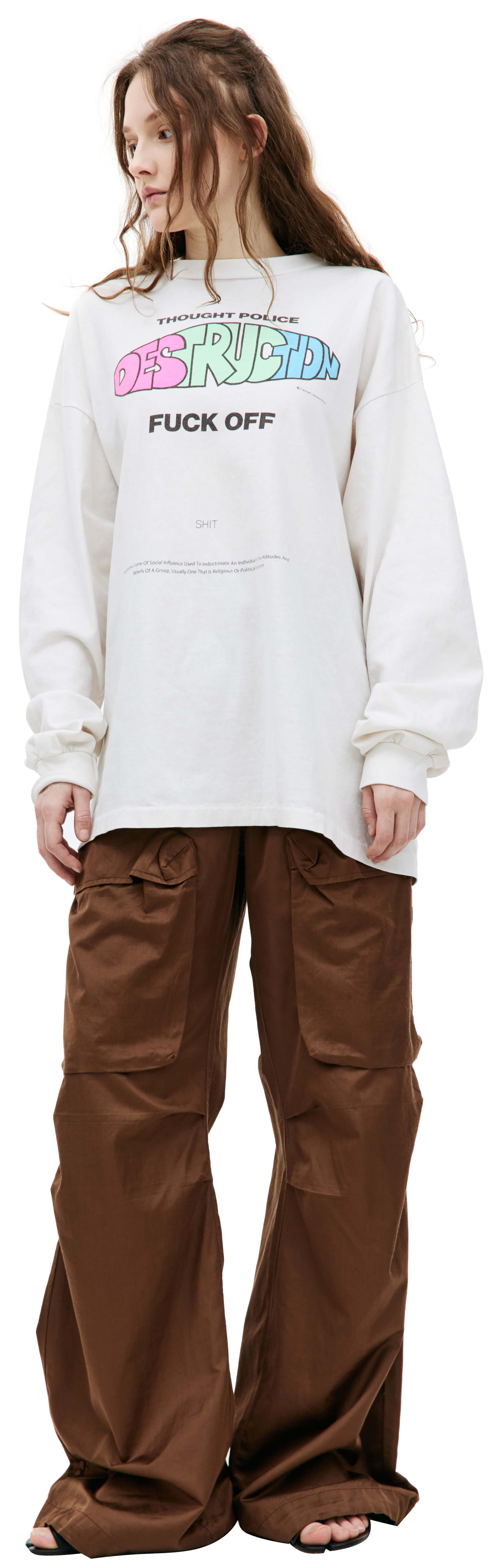 Saint Mxxxxxx Лонгслив с цветным принтом \'DISTRACTION\'