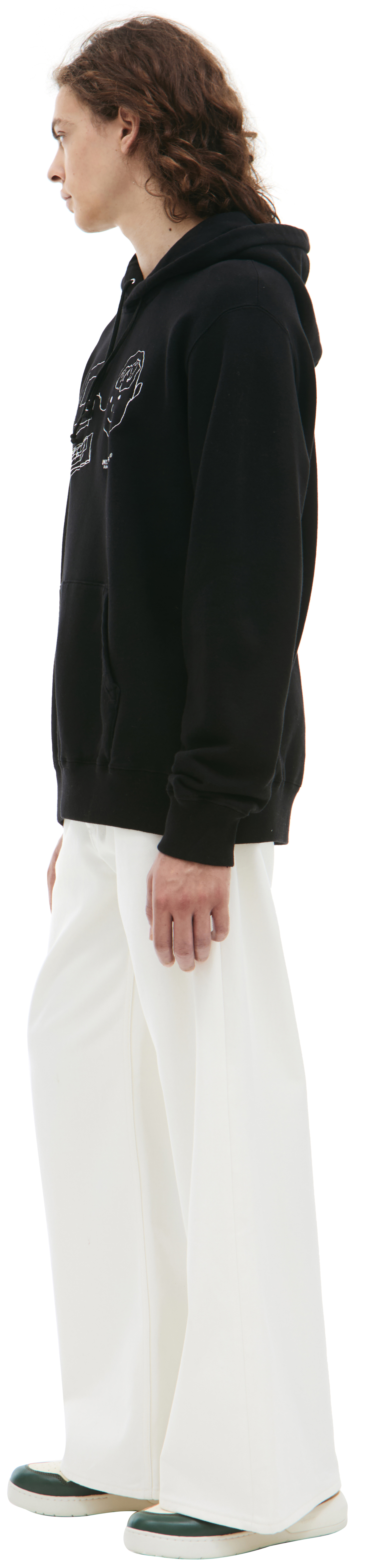 Undercover Черное худи с принтом