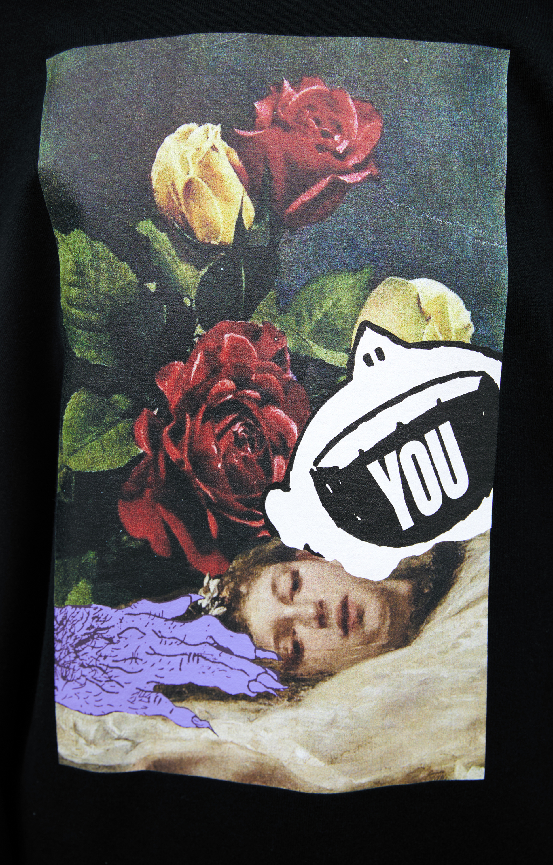 Undercover Черный лонгслив с принтом