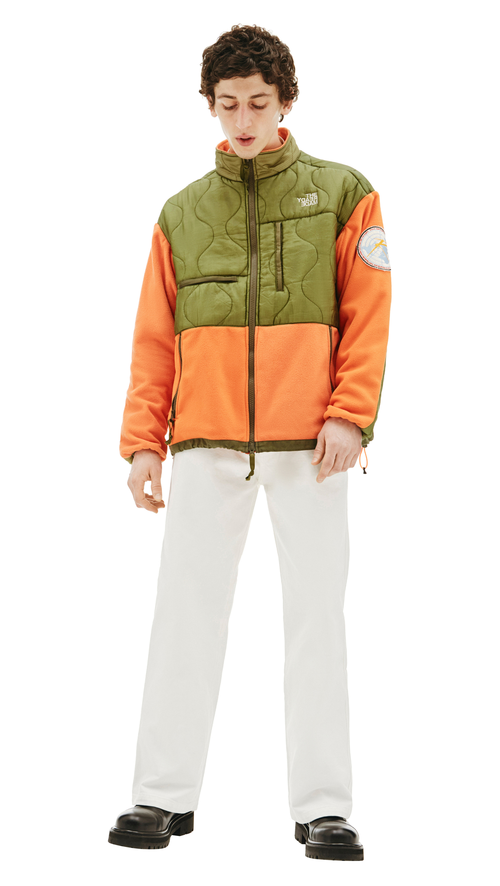 Readymade Флисовая куртка с зелеными вставками