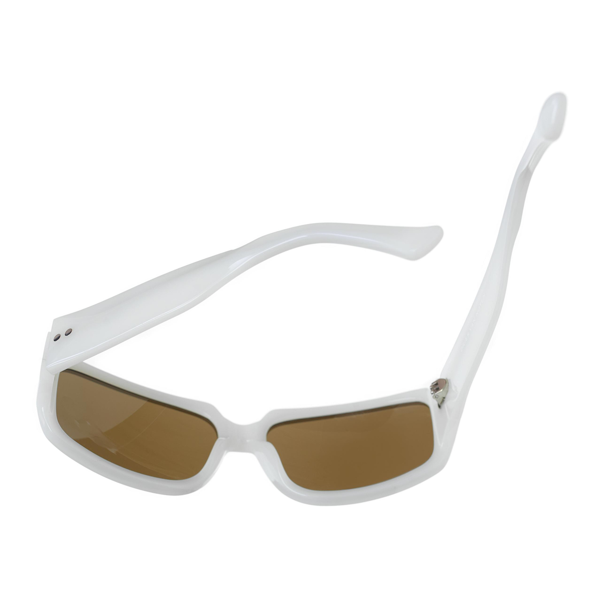 DVN x Linda Farrow Белые солнцезащитные очки