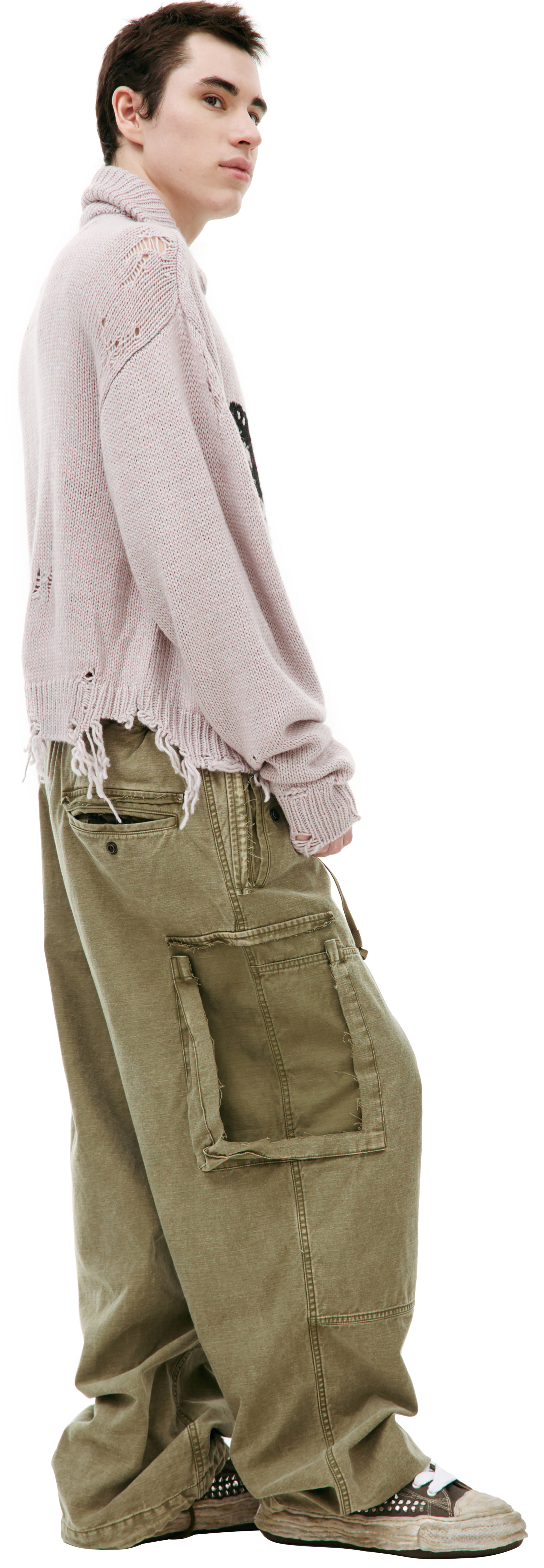 Maison Mihara Yasuhiro Вязаный кардиган \'Dinosaur-intarsia\'