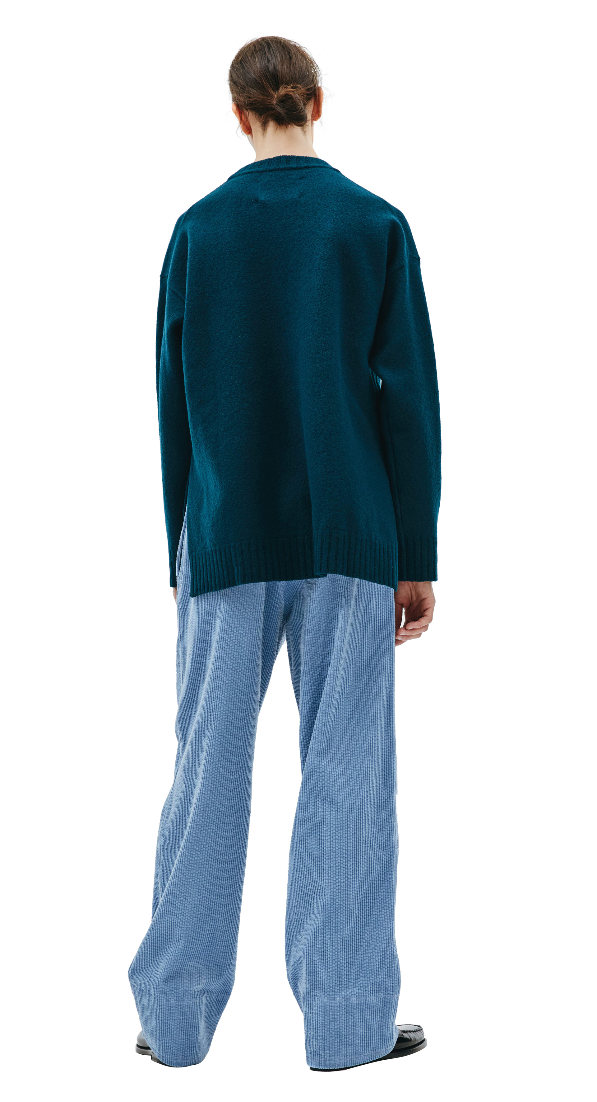 Jil Sander Зеленый свитер из шерсти