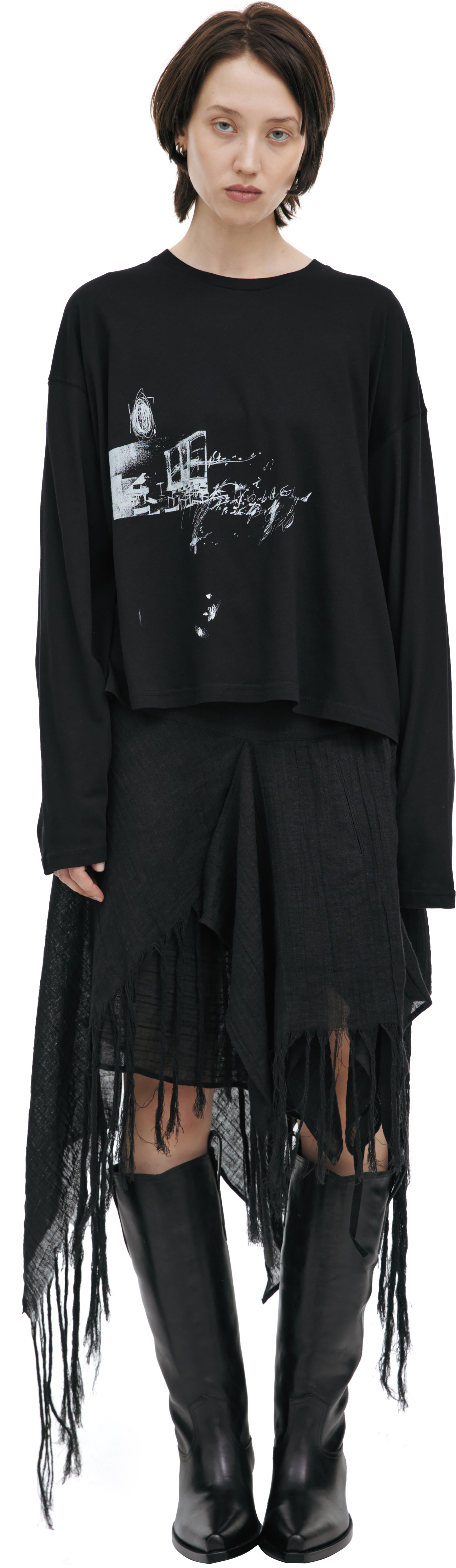 Ann Demeulemeester Лонгслив с абстрактным принтом