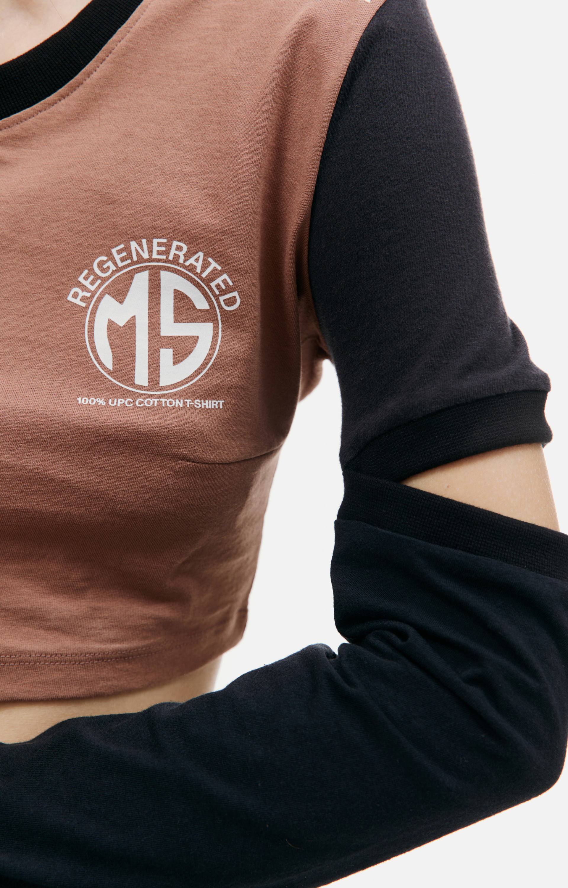 MARINE SERRE Укороченный лонгслив