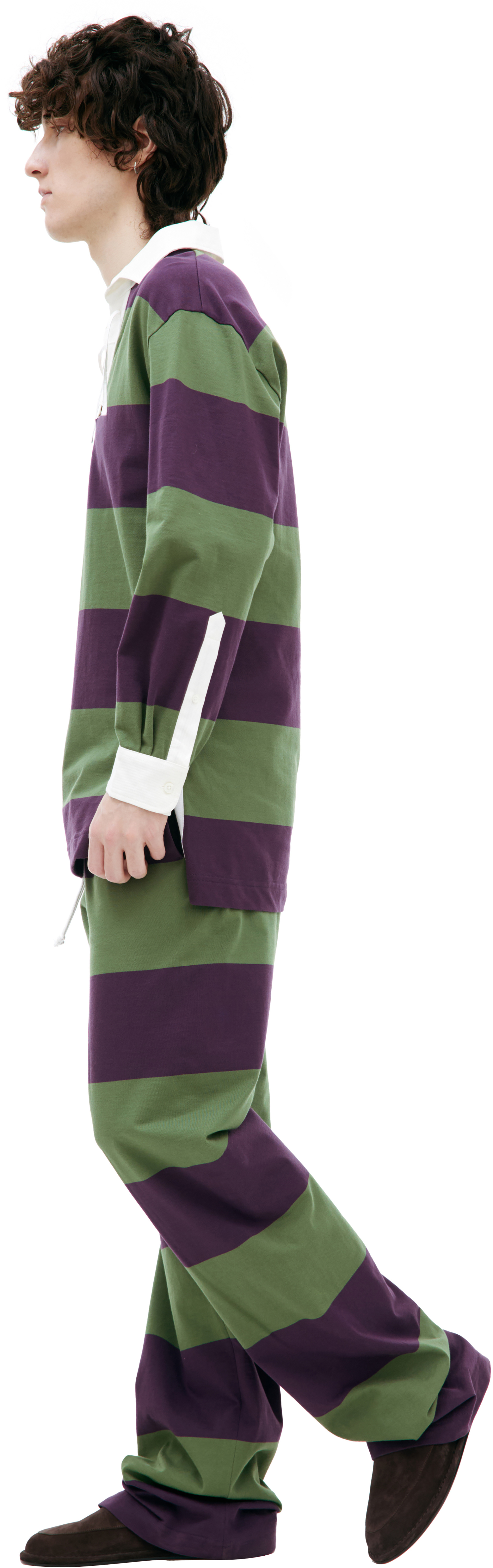 Dries Van Noten Хлопковое поло в полоску