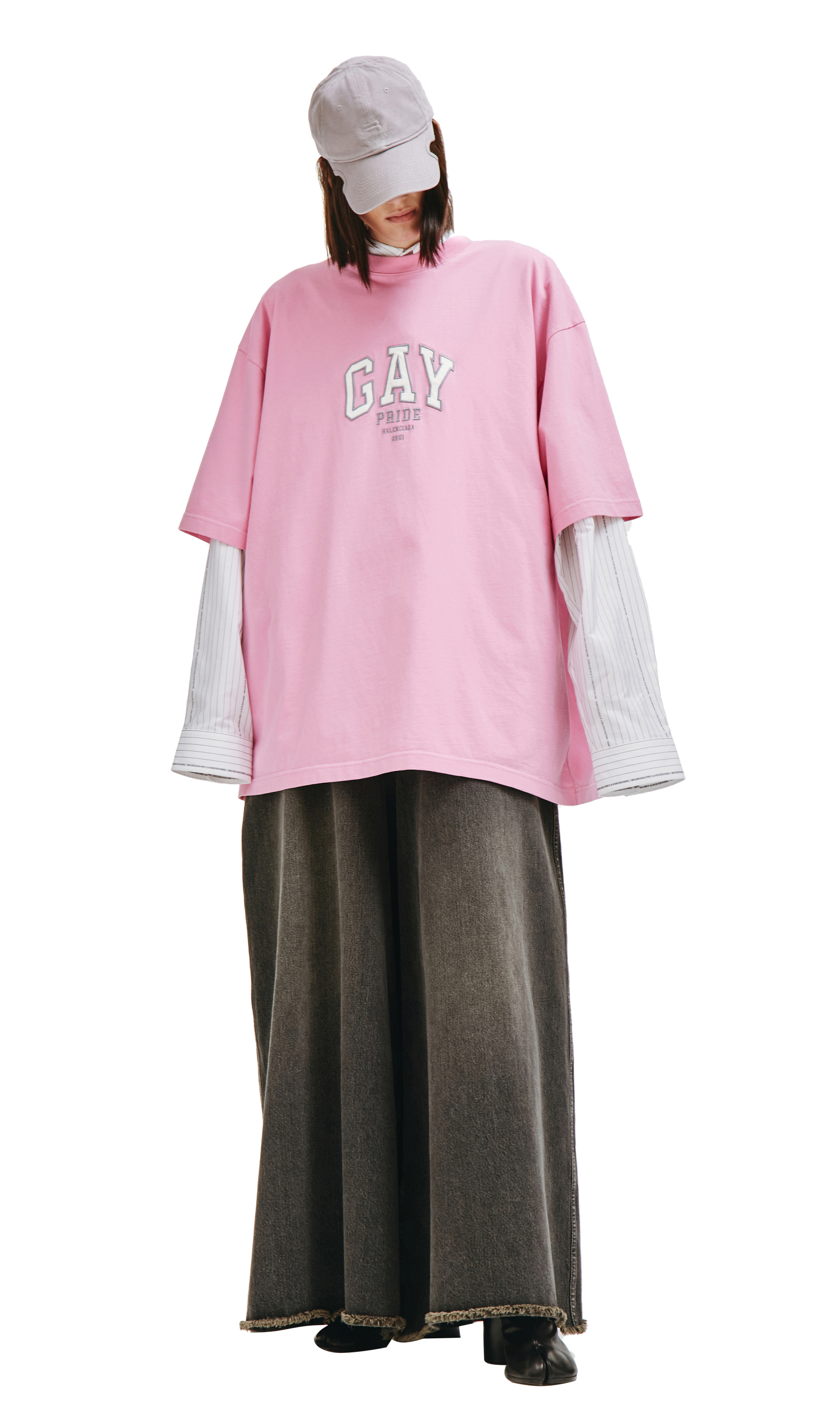 Balenciaga Бежевая кепка с зубчатым козырьком