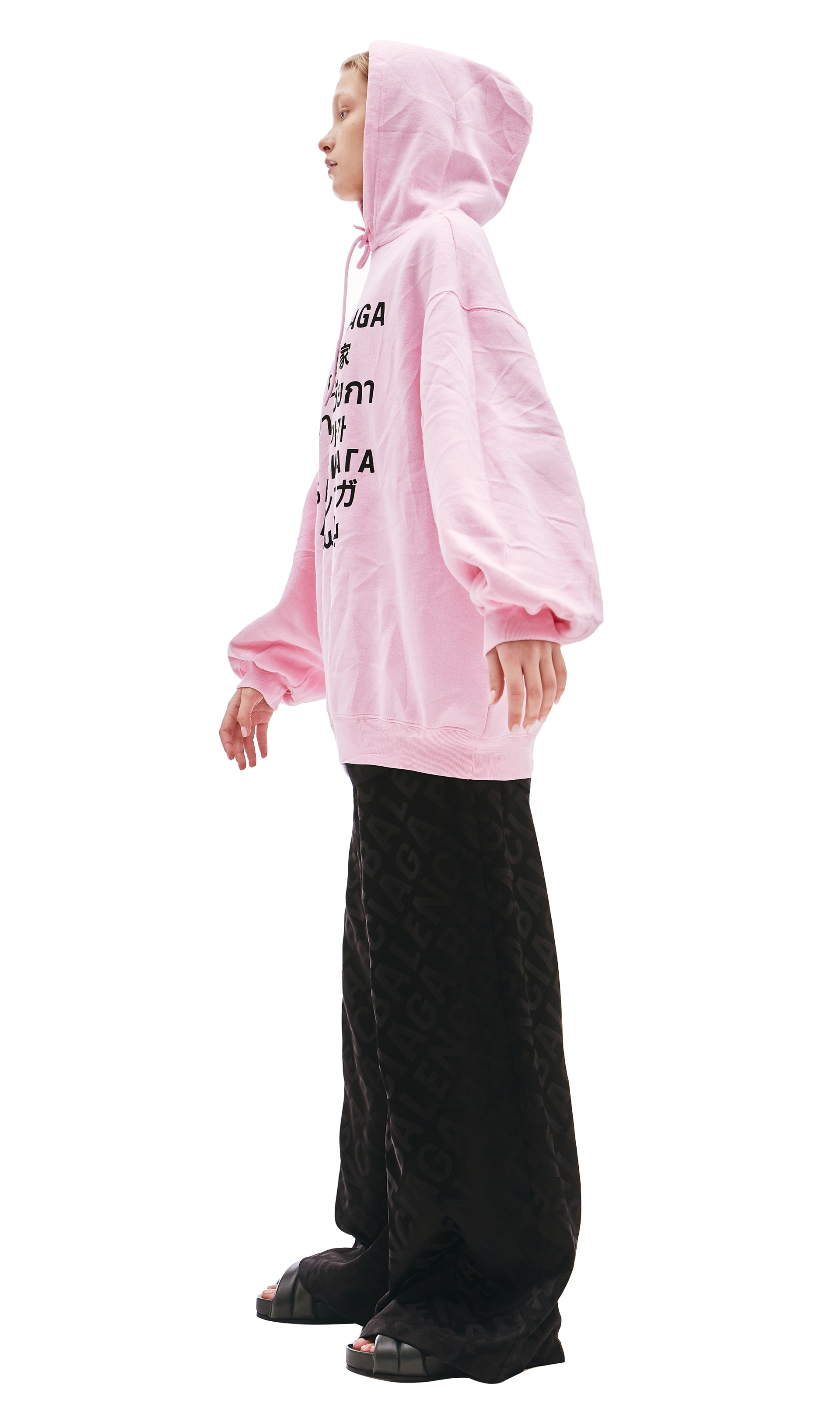 Balenciaga Розовое худи Languages