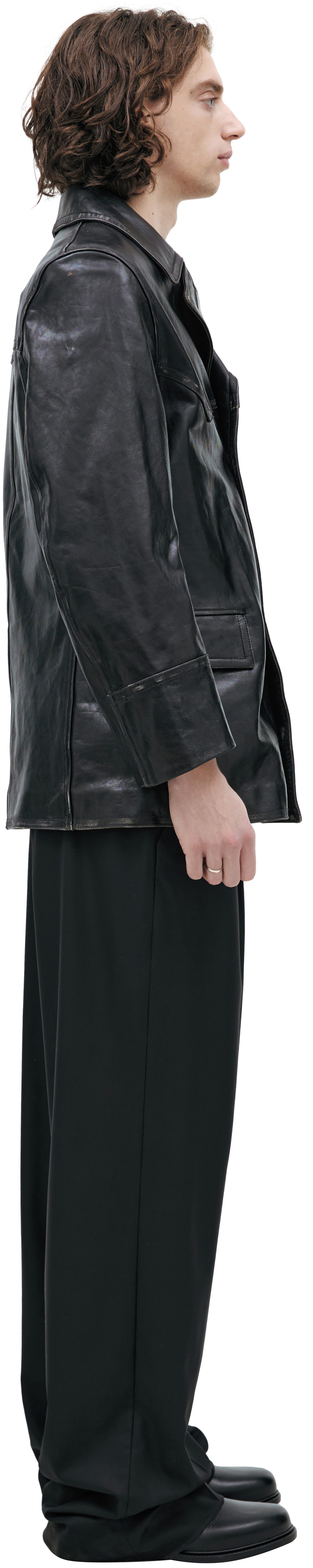 Enfants Riches Déprimés Двубортная куртка из кожи