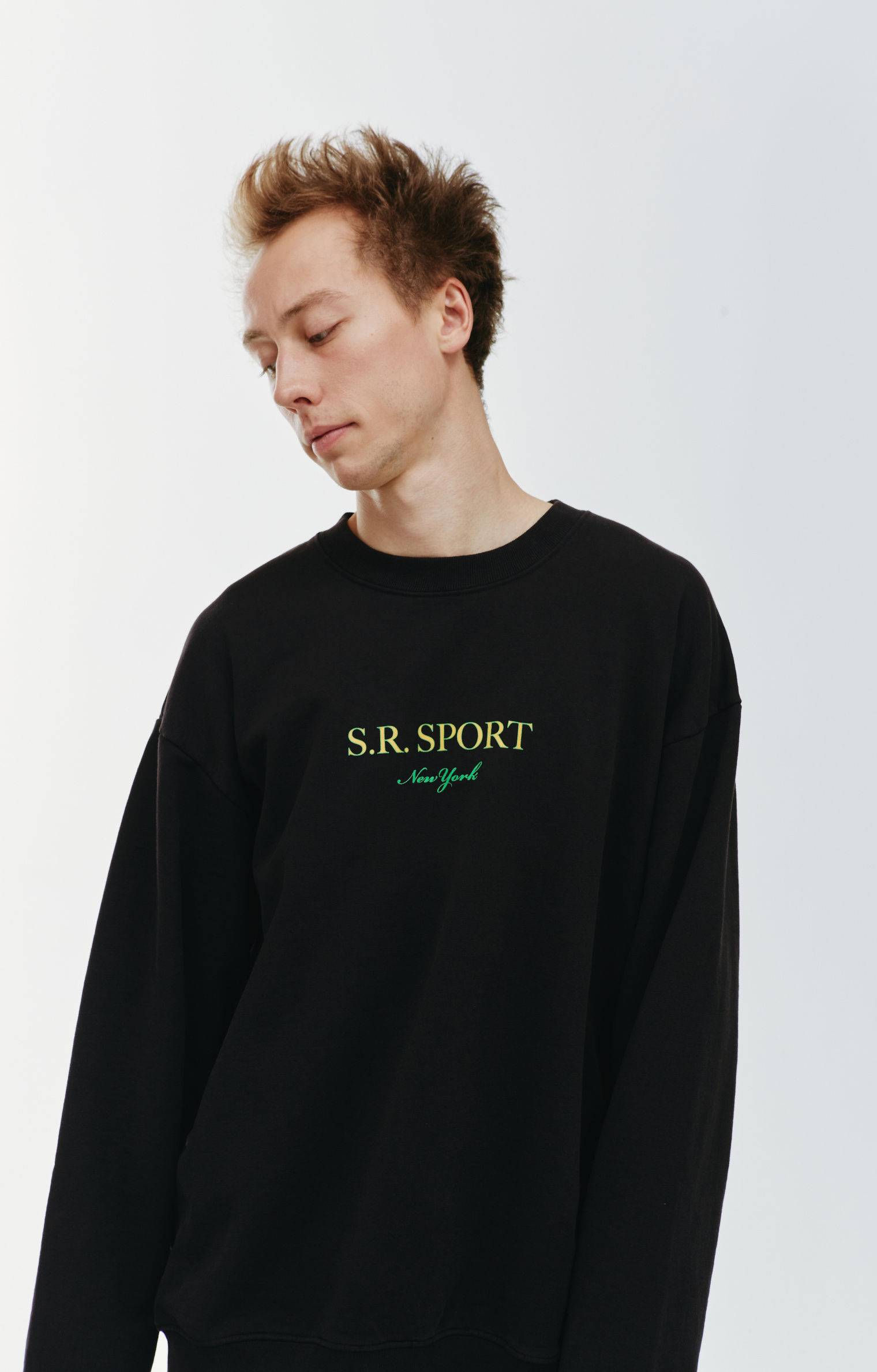 SPORTY & RICH Черный свитшот Wimbledon