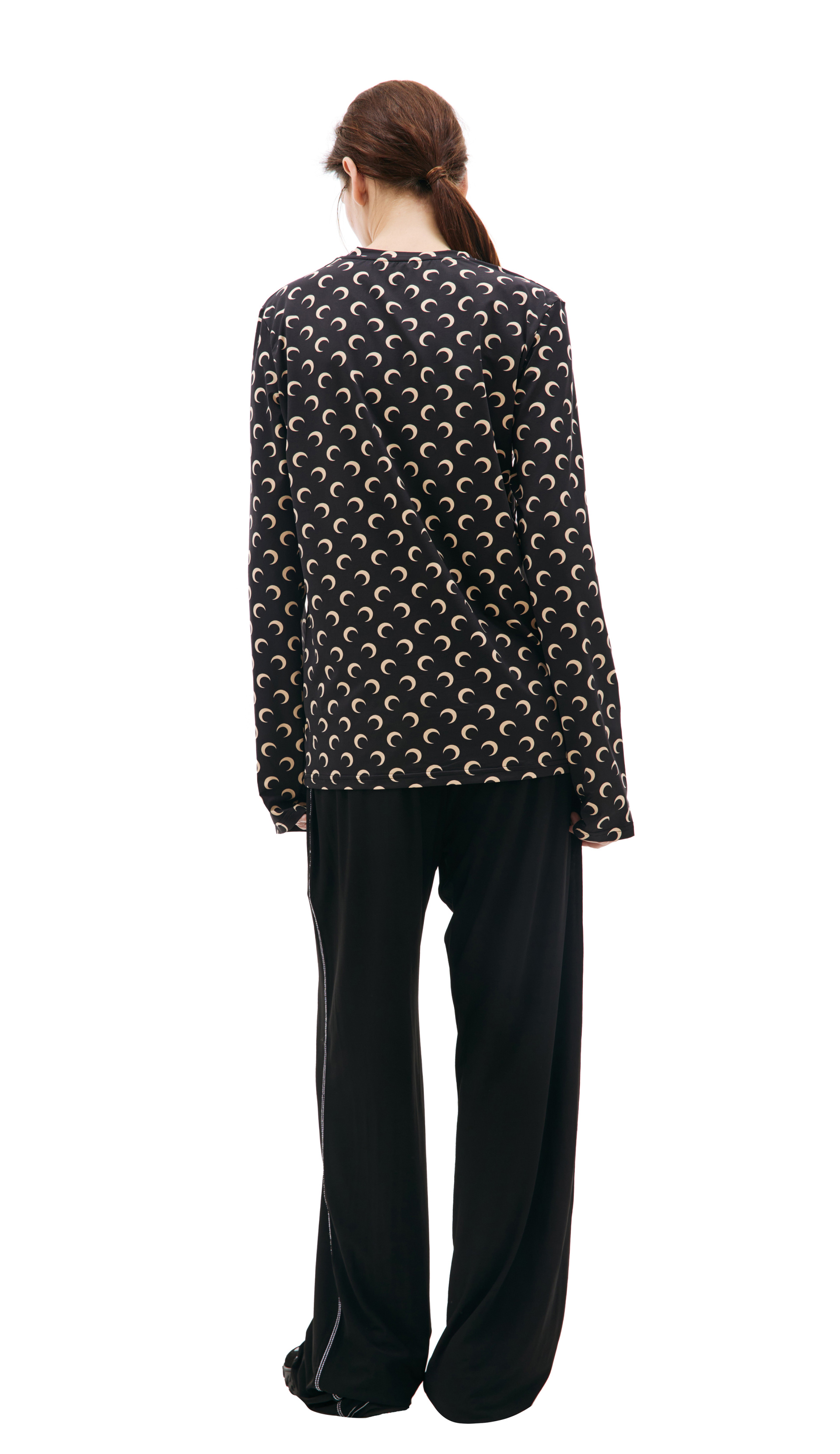 MARINE SERRE Лонгслив с монопринтом Moon