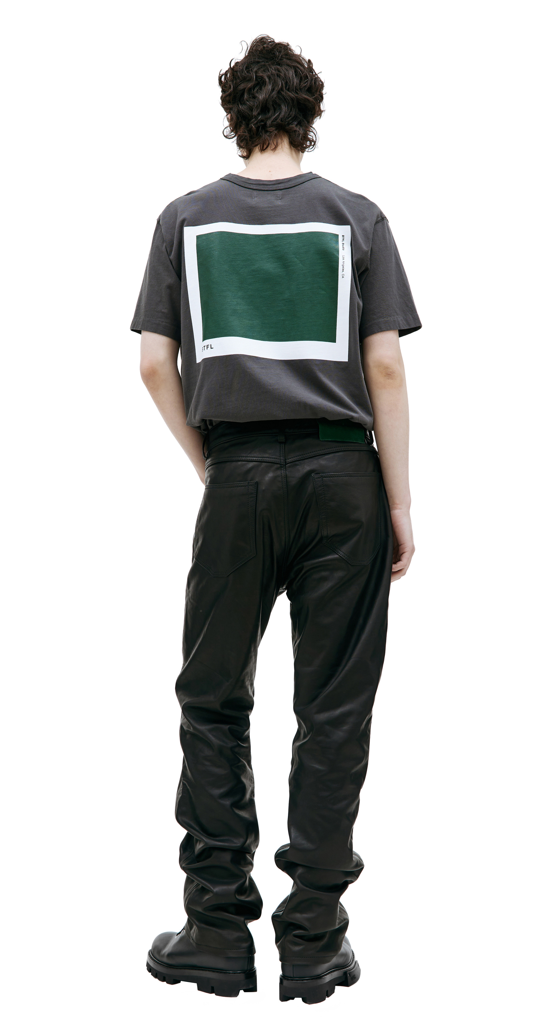 BTFL Прямые кожаные брюки