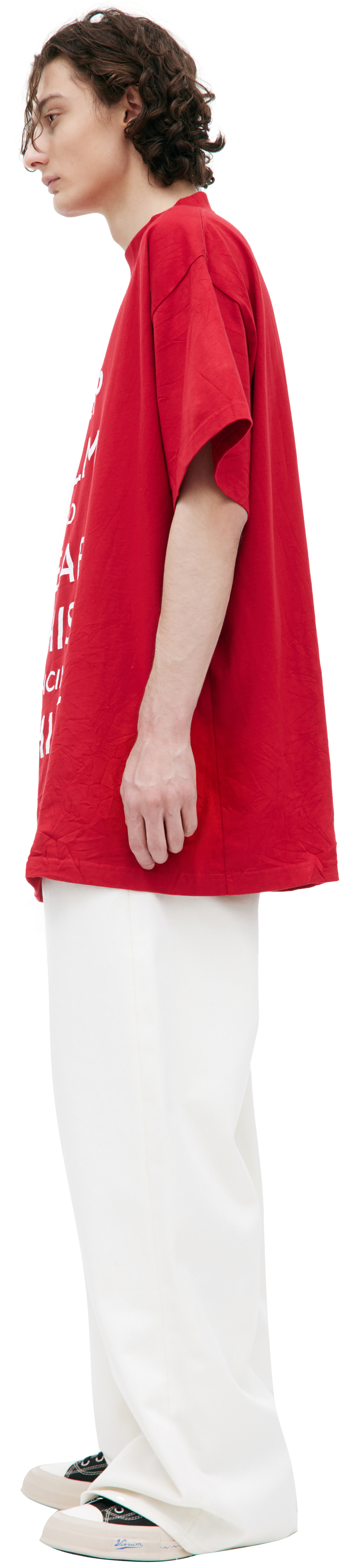 Balenciaga Красная футболка оверсайз