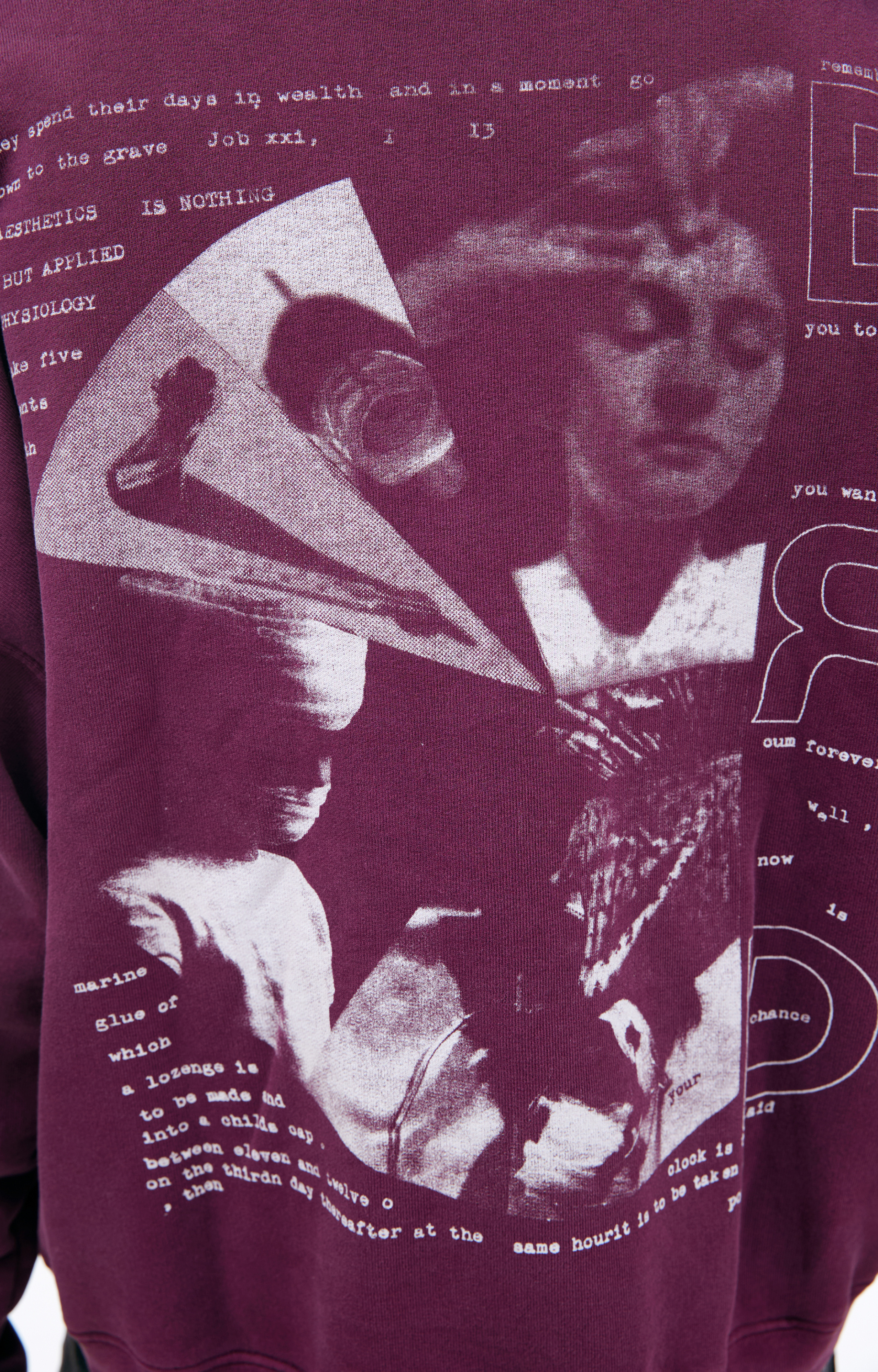 Enfants Riches Déprimés Бордовое худи с принтом