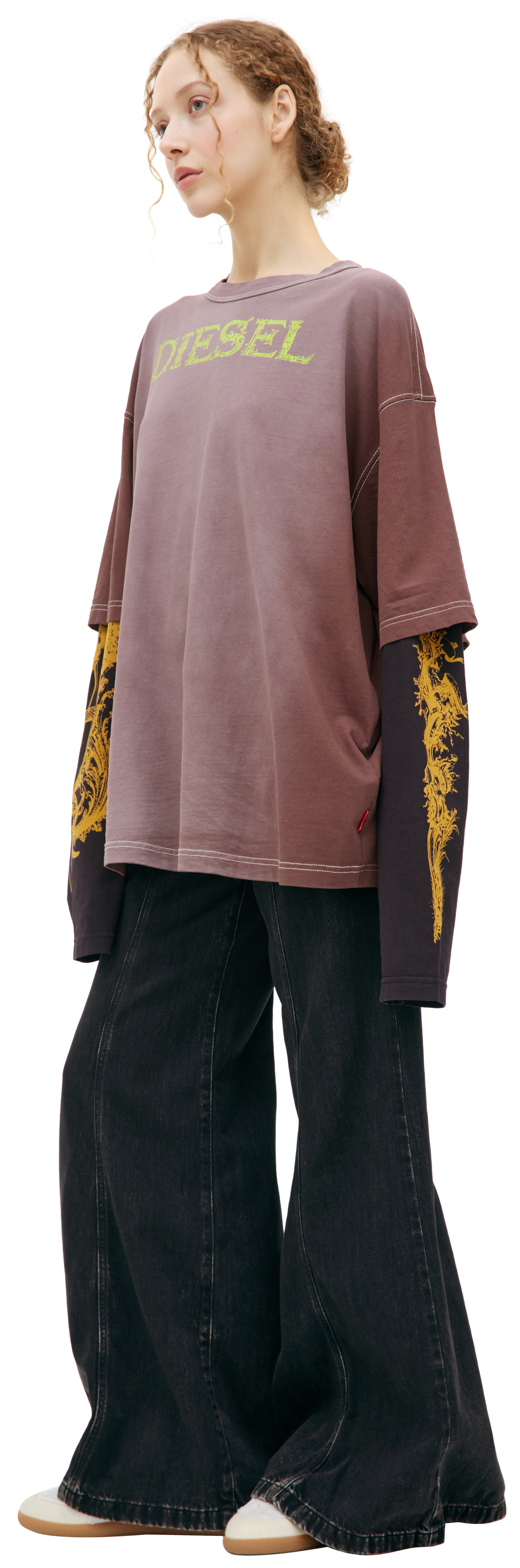 Diesel Двуслойный лонгслив с логотипом