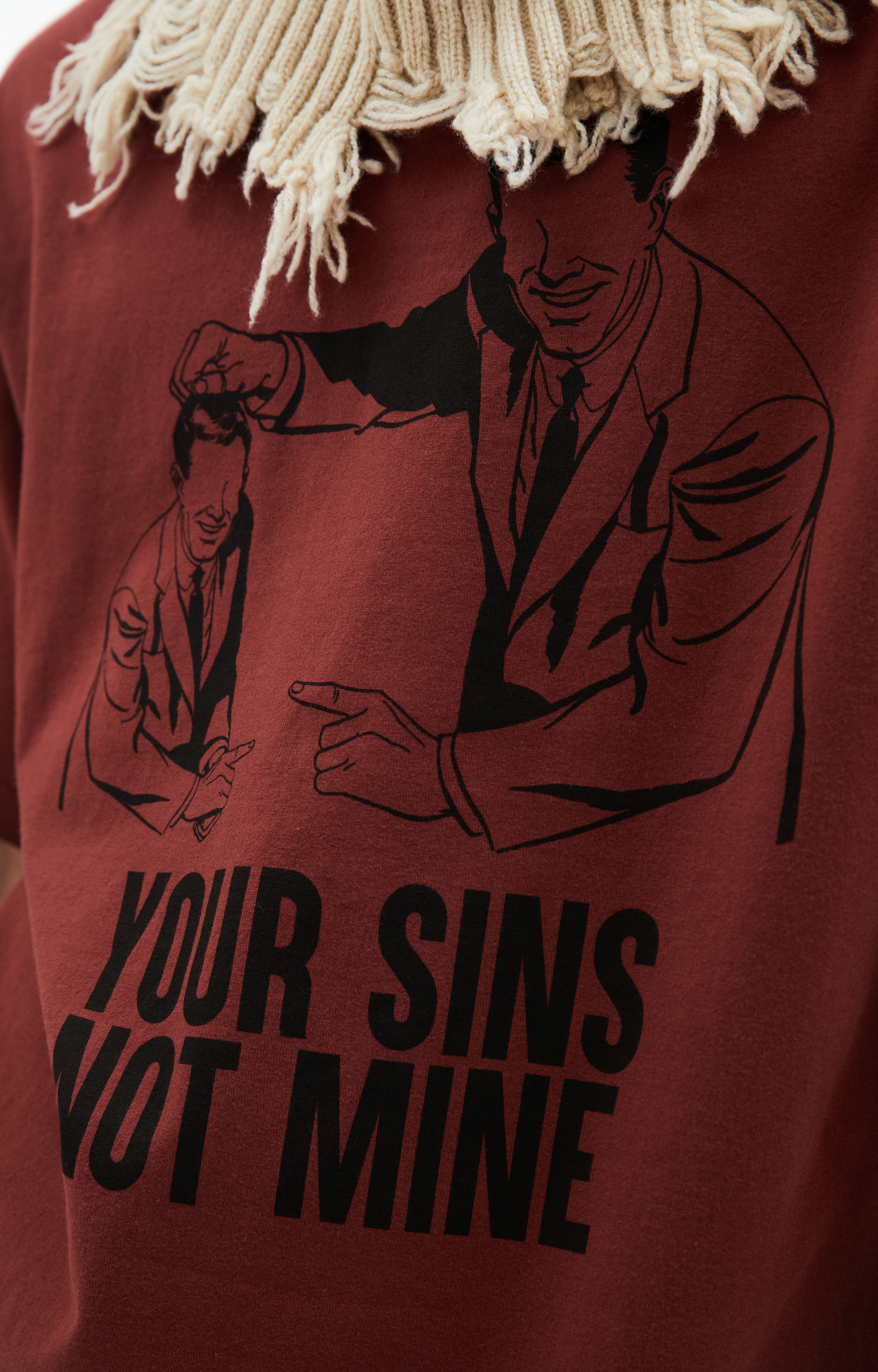 Undercover Бордовая Футболка c принтом