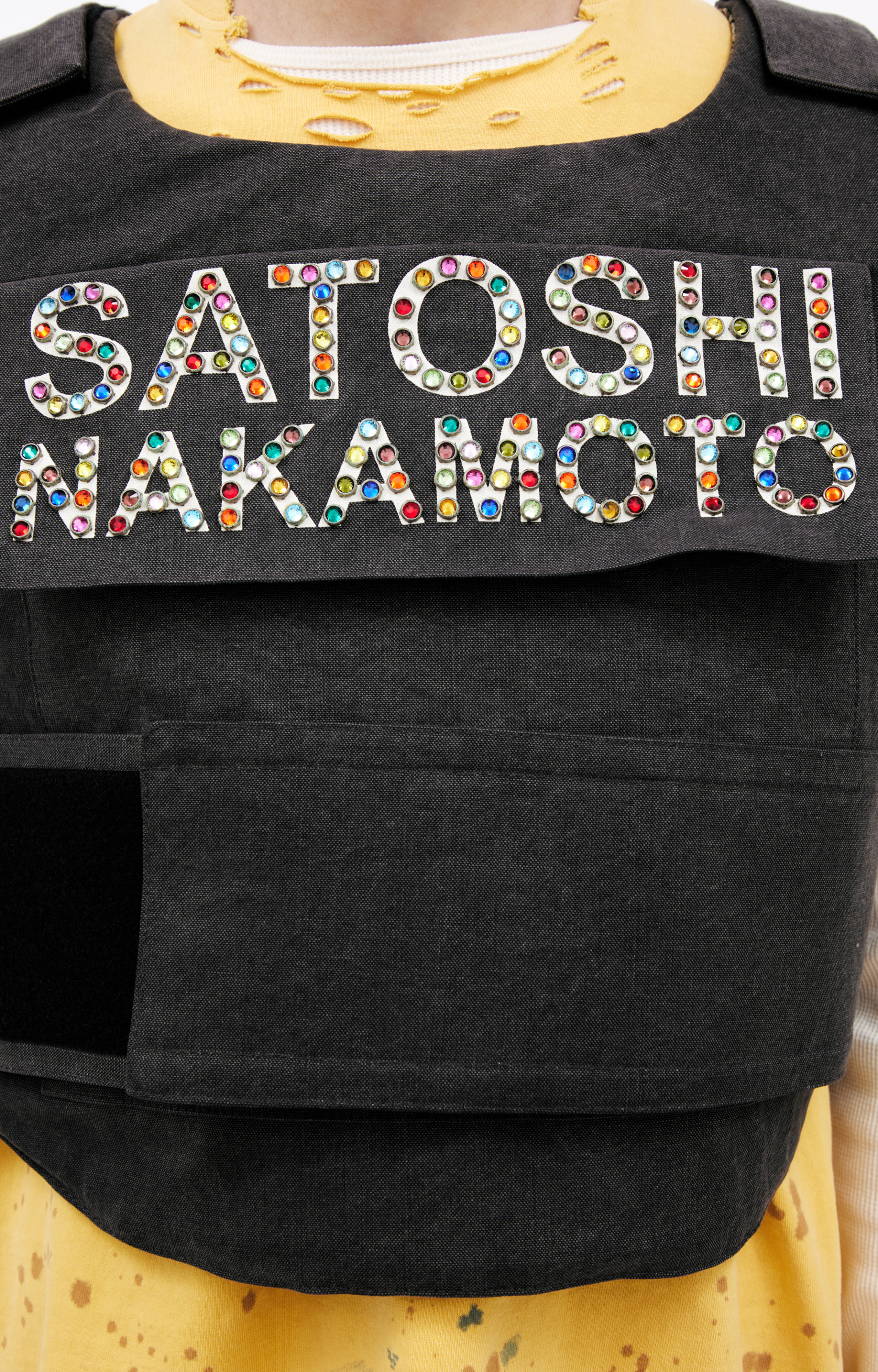 Satoshi Nakamoto Жилет с логотипом из кристаллов