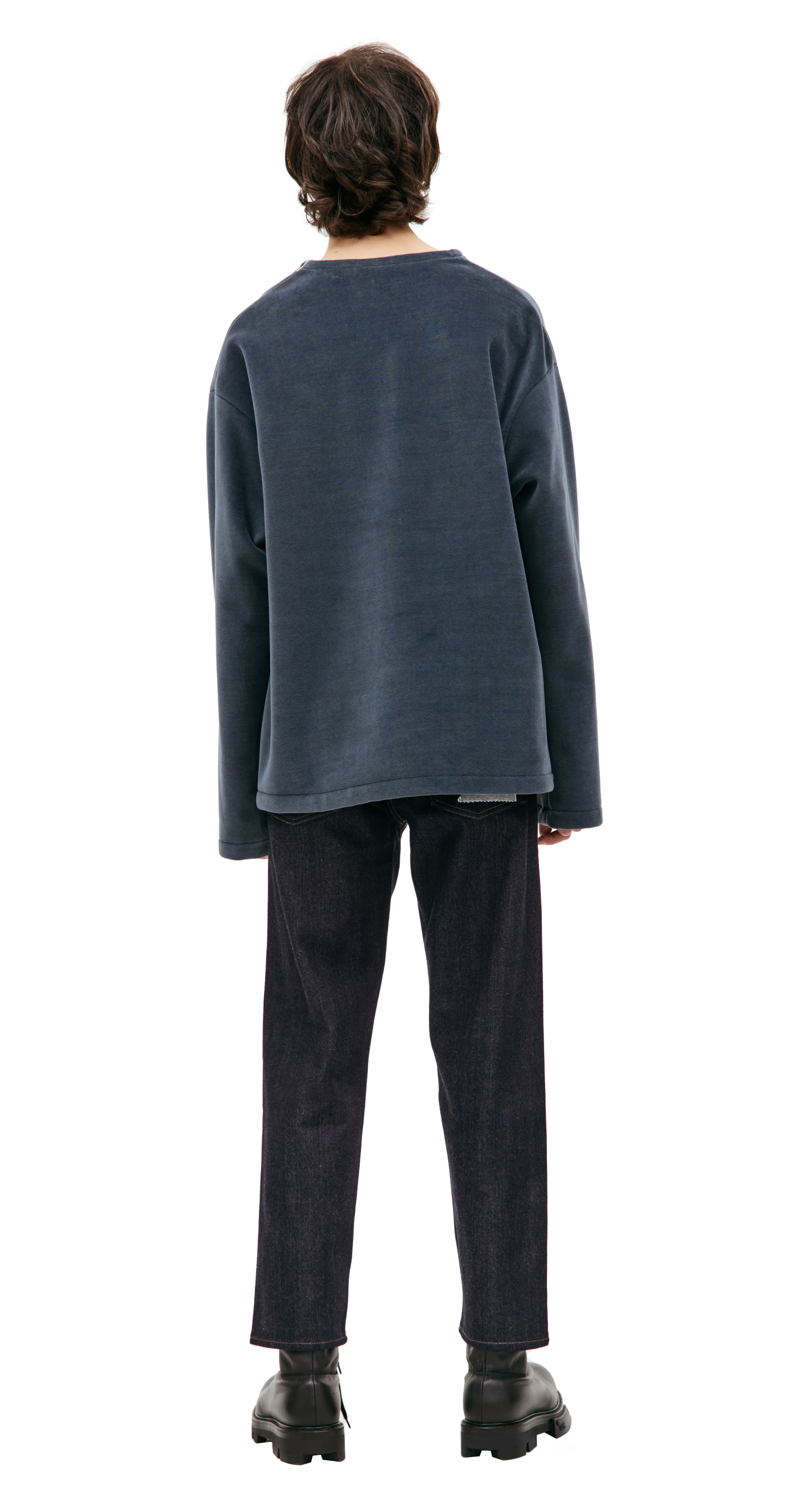 Jil Sander Бархатный свитшот с молнией на плече