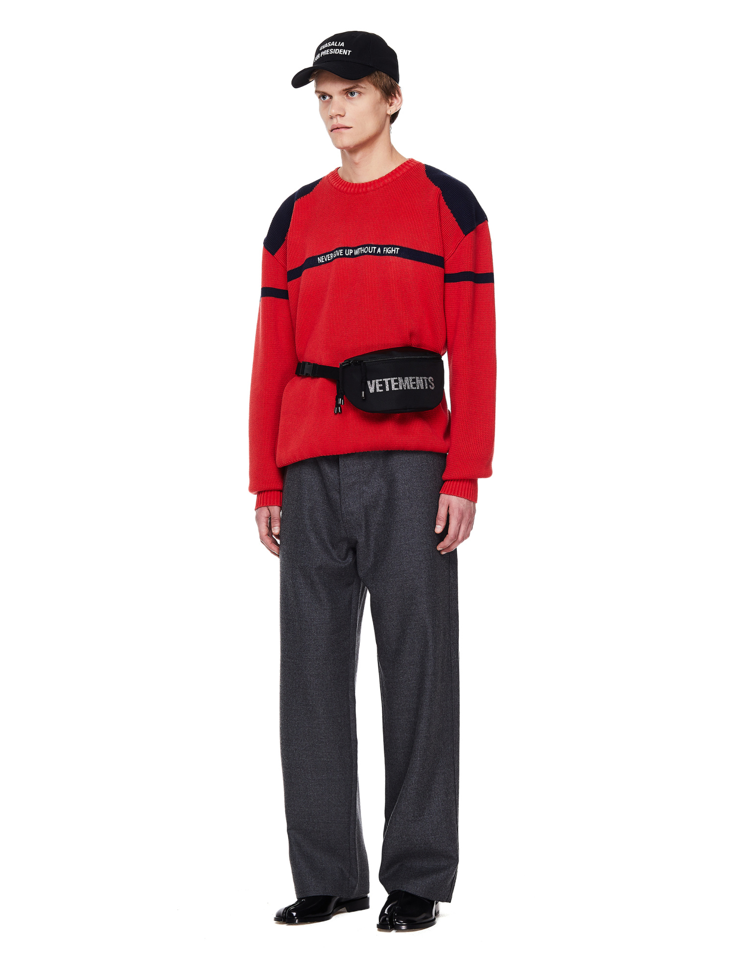 VETEMENTS Красный джемпер из хлопка и кашемира