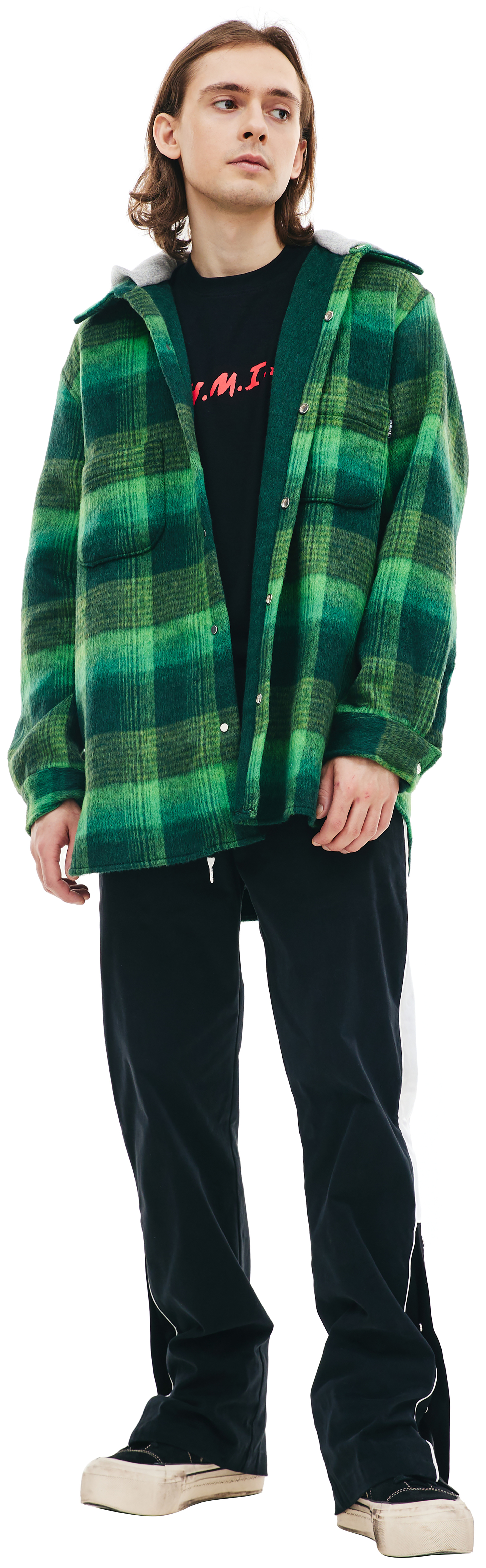 Nahmias Клетчатая рубашка с капюшоном