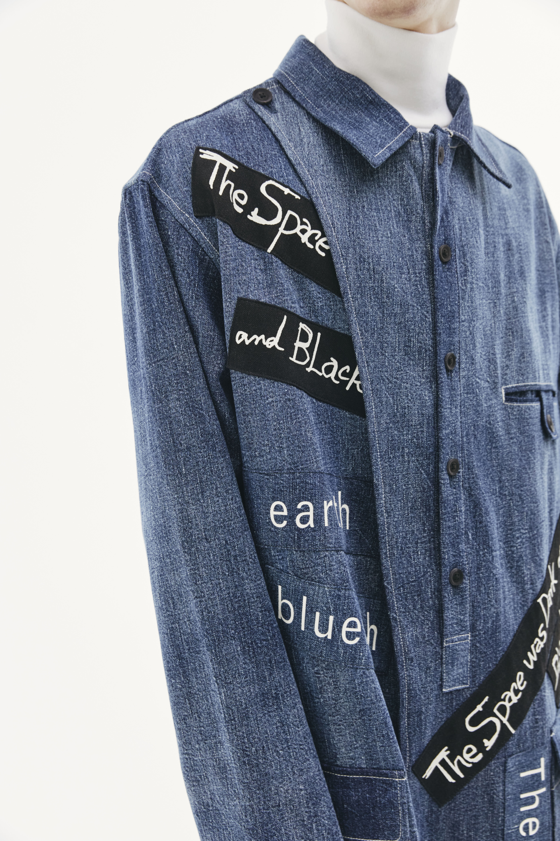 Yohji Yamamoto Синее джинсовое пальто