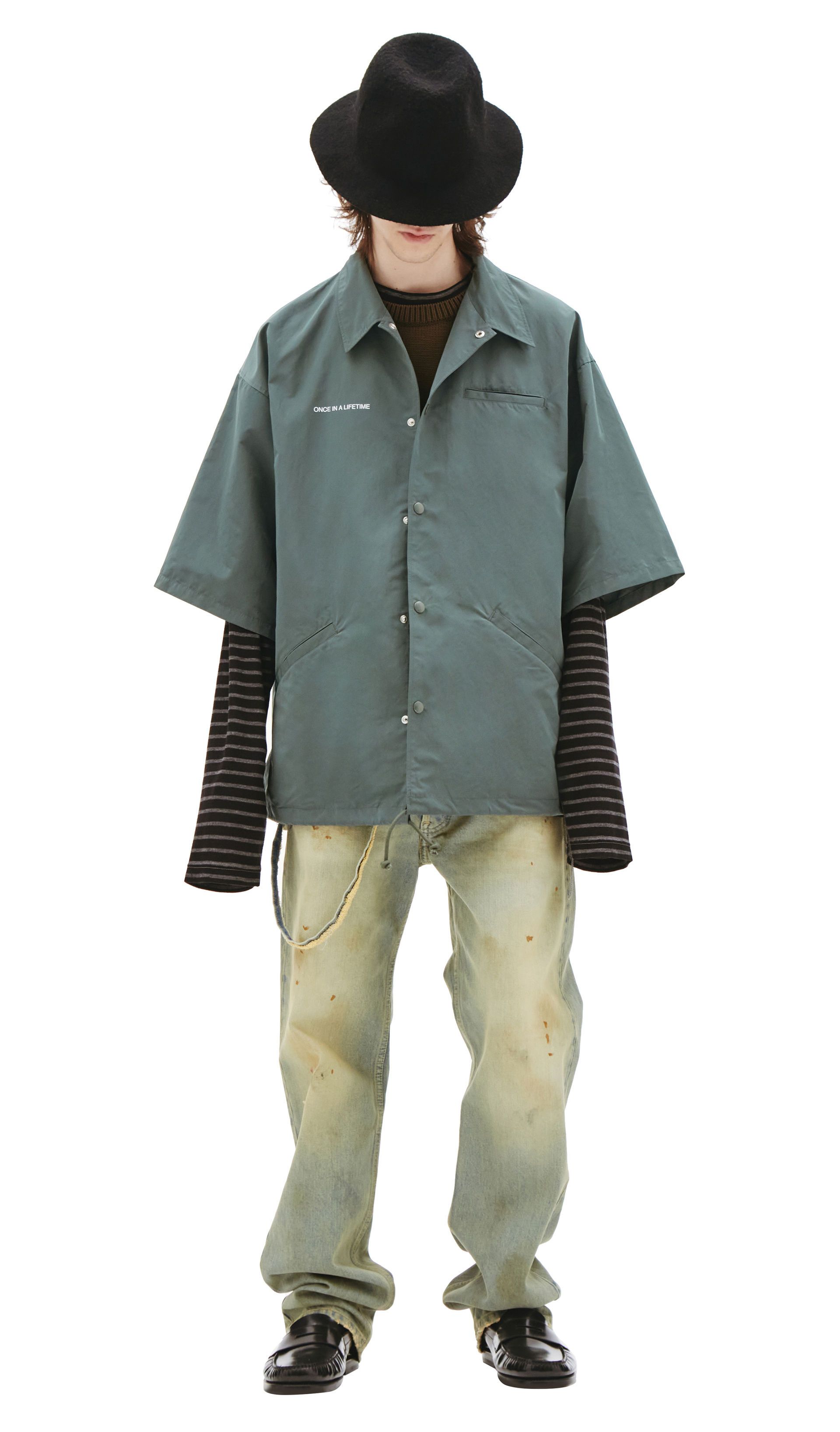 Undercover Нейлоновая рубашка с коротким рукавом